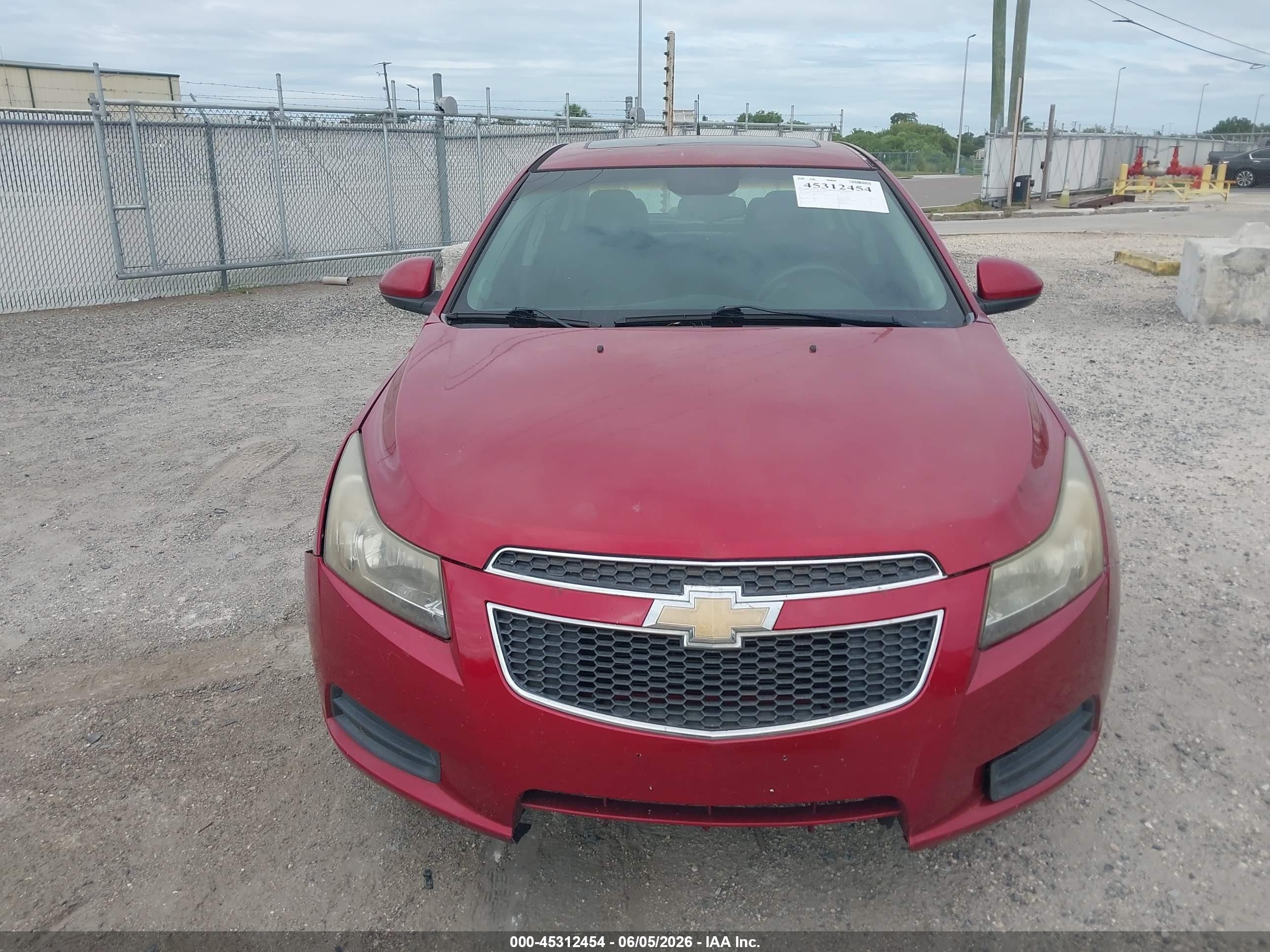 2012 Chevrolet Cruze 1lt Red vin: 1G1PF5SC4C7139439