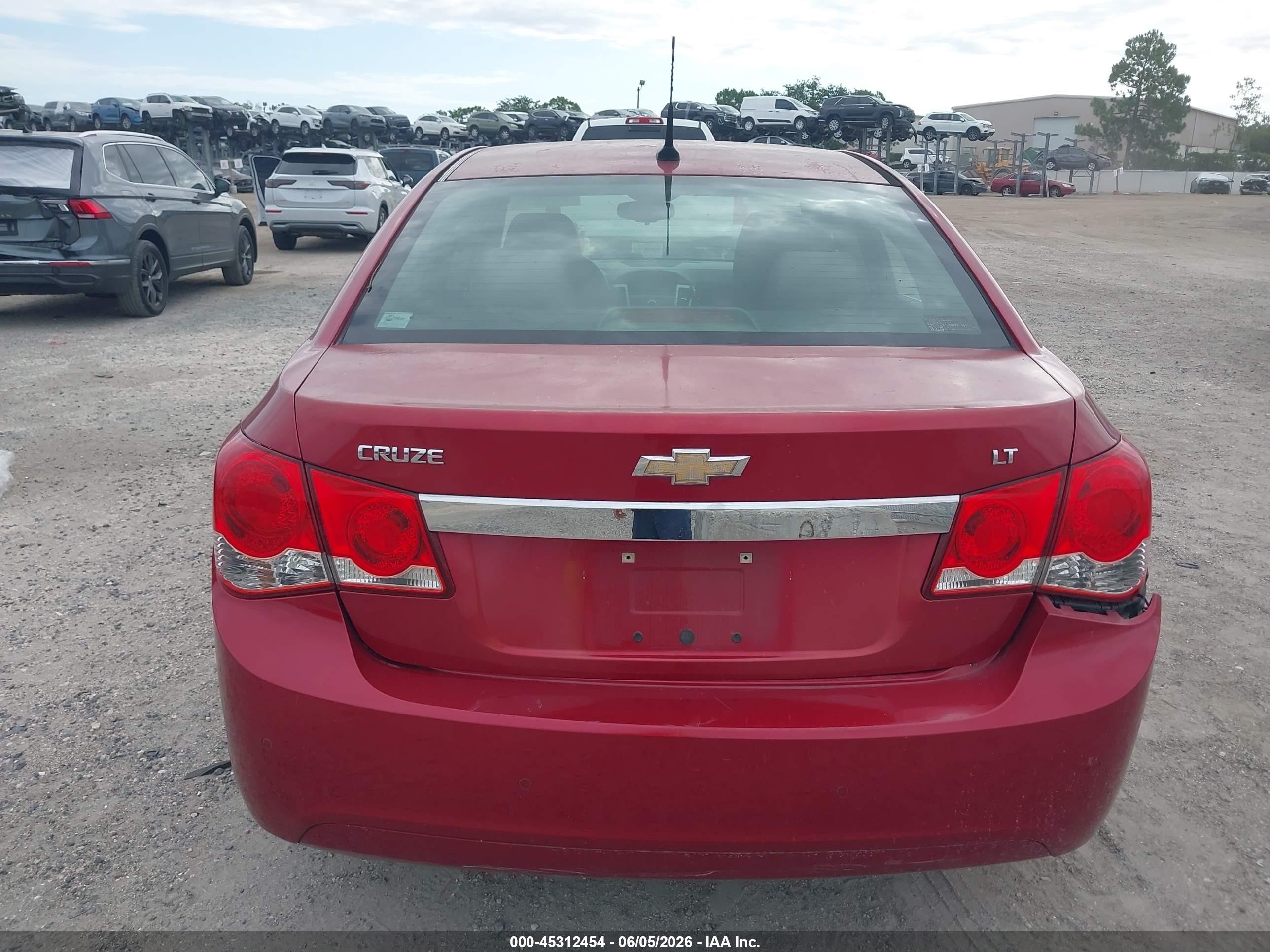 2012 Chevrolet Cruze 1lt Red vin: 1G1PF5SC4C7139439