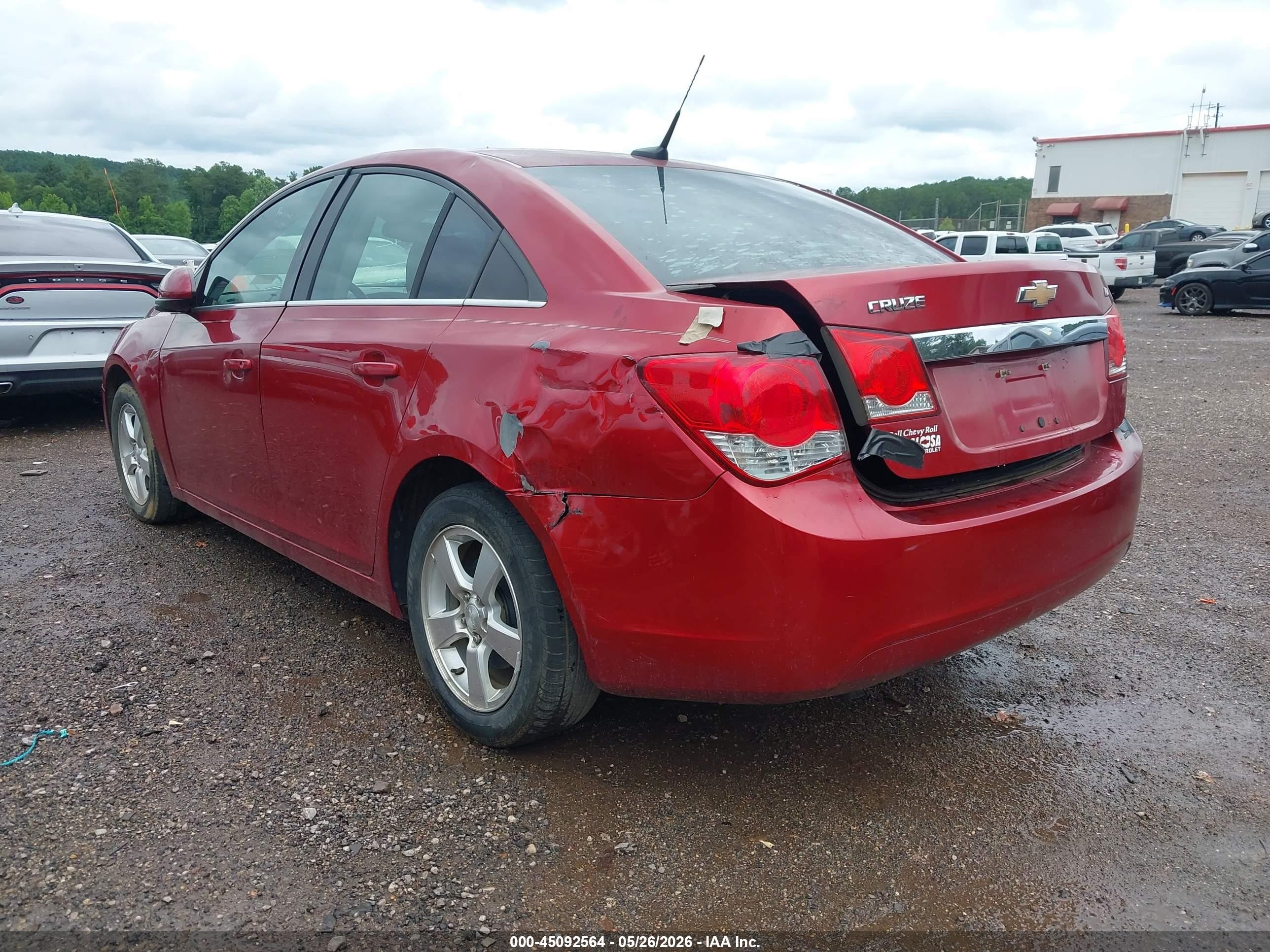 2012 Chevrolet Cruze 1lt Красный vin: 1G1PF5SC4C7161134