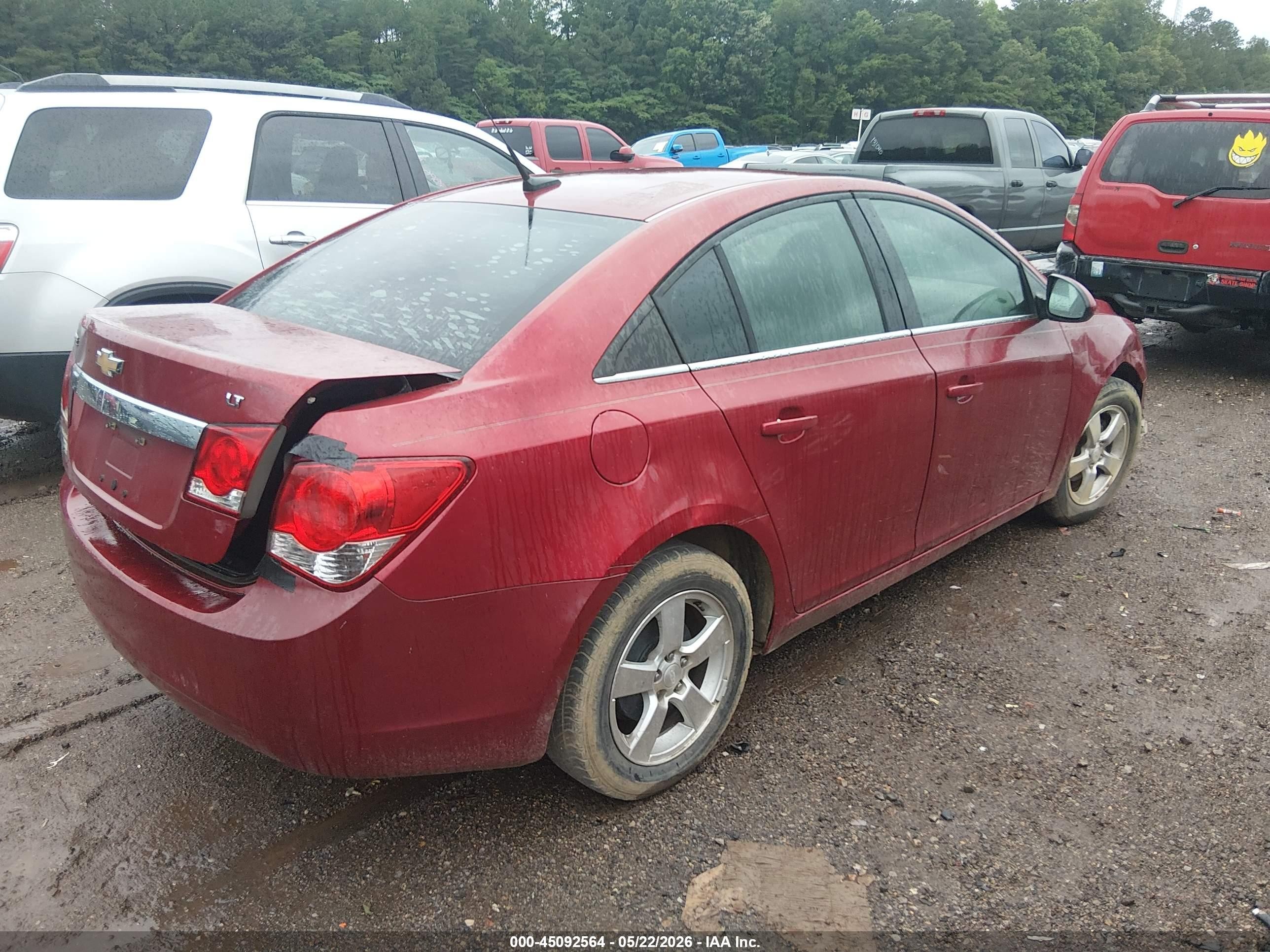 2012 Chevrolet Cruze 1lt Красный vin: 1G1PF5SC4C7161134