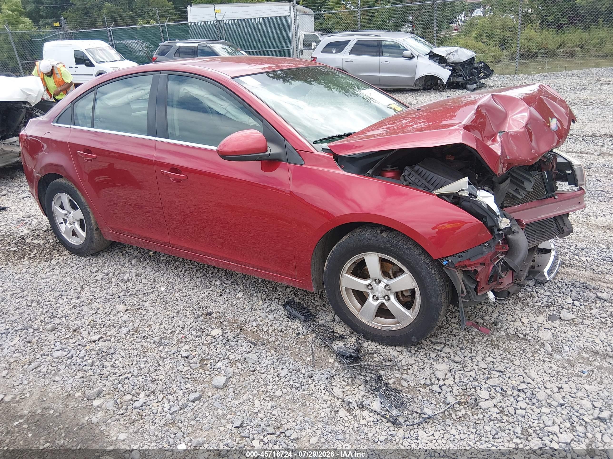 2012 Chevrolet Cruze 1lt Красный vin: 1G1PF5SC4C7245938