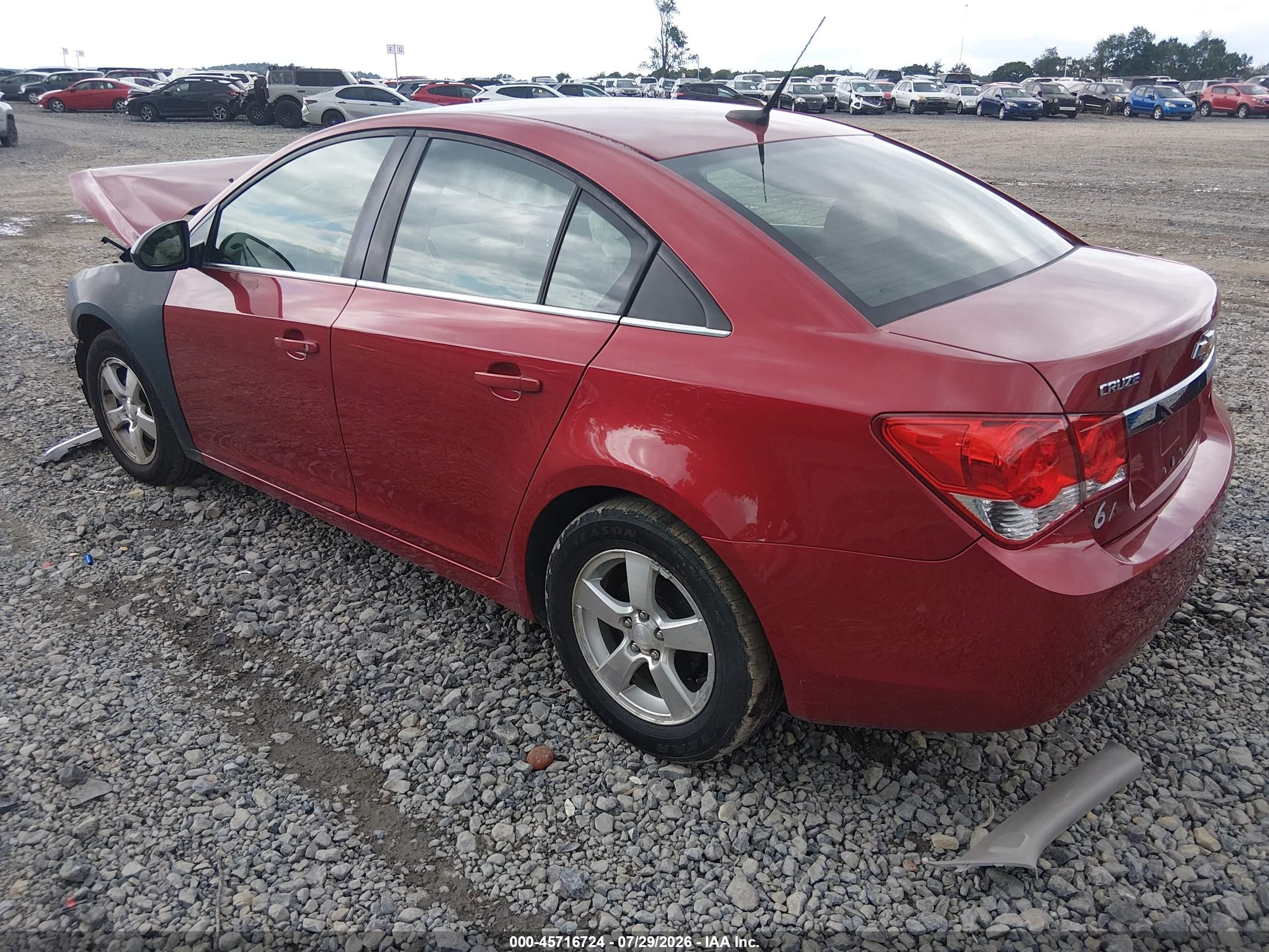 2012 Chevrolet Cruze 1lt Красный vin: 1G1PF5SC4C7245938