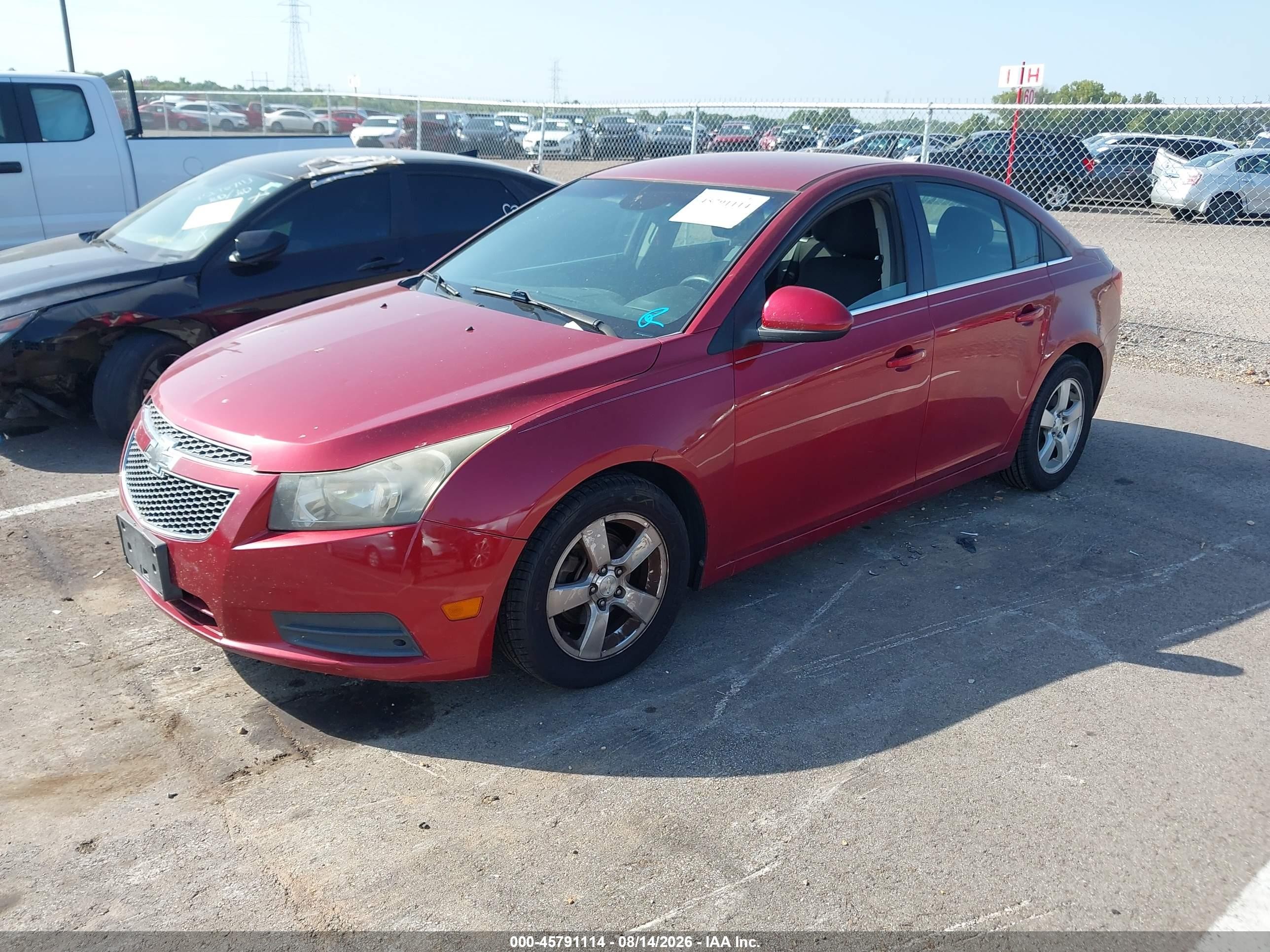2012 Chevrolet Cruze 1lt Red vin: 1G1PF5SC5C7217579