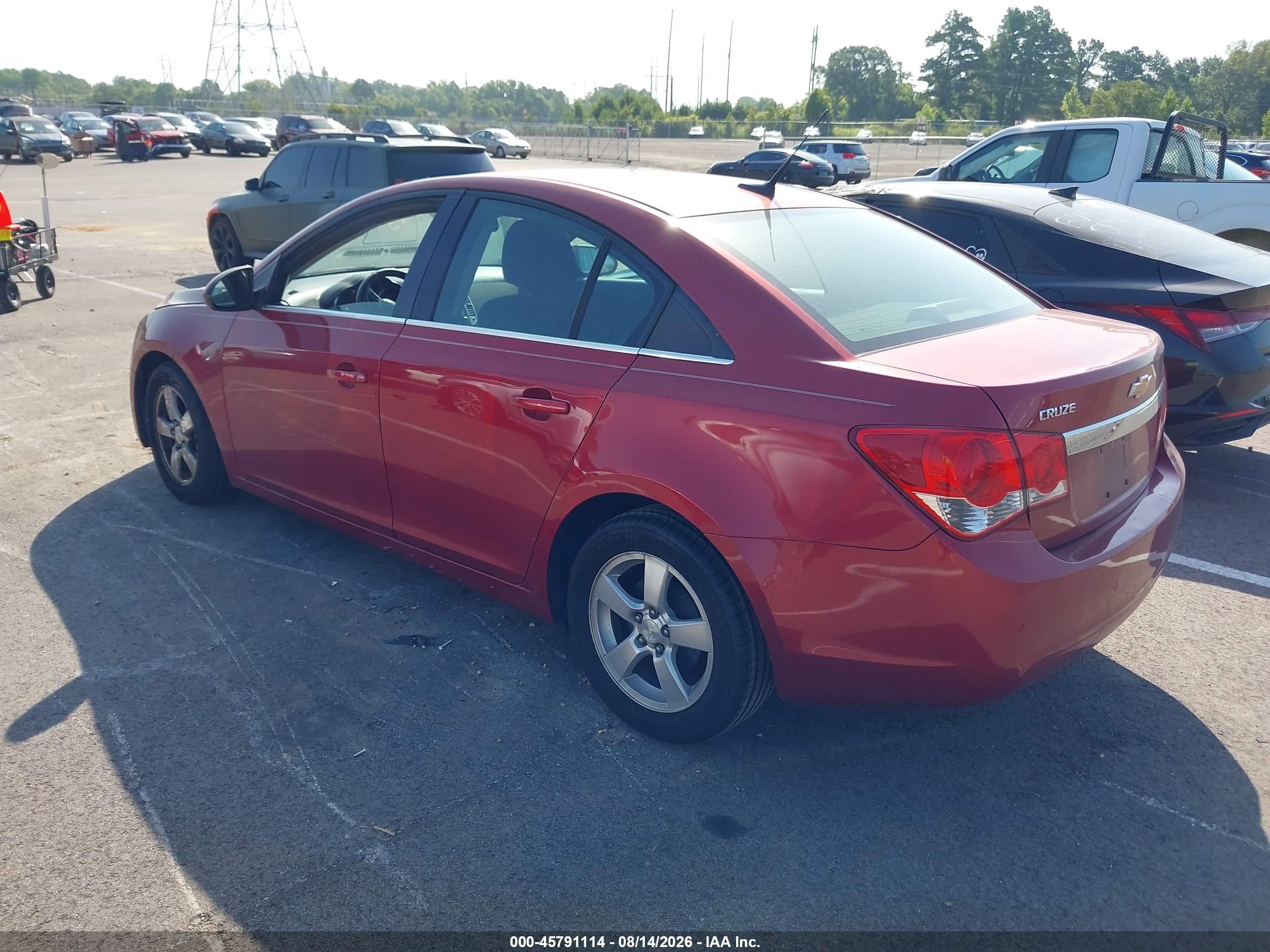 2012 Chevrolet Cruze 1lt Red vin: 1G1PF5SC5C7217579