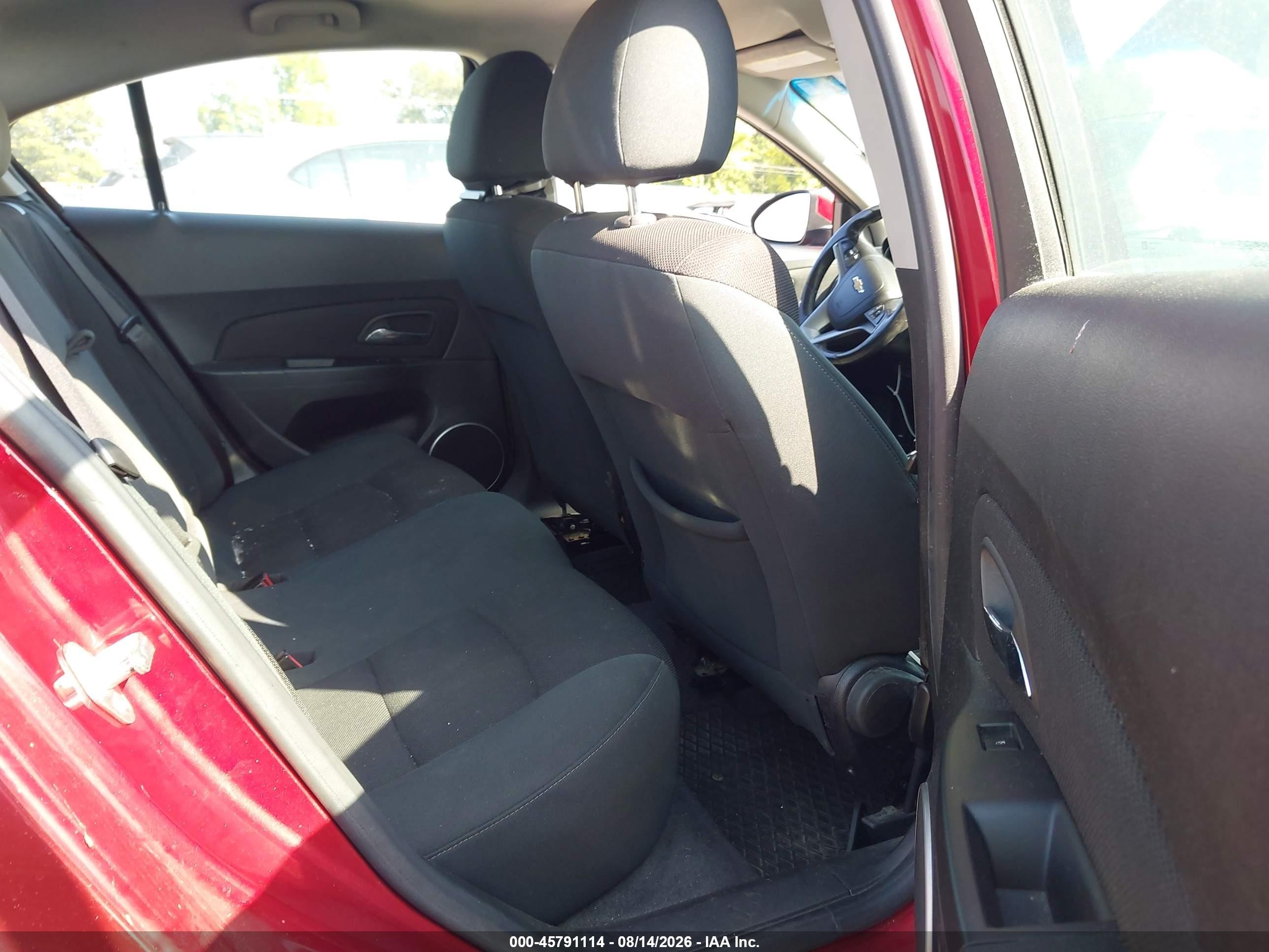 2012 Chevrolet Cruze 1lt Red vin: 1G1PF5SC5C7217579