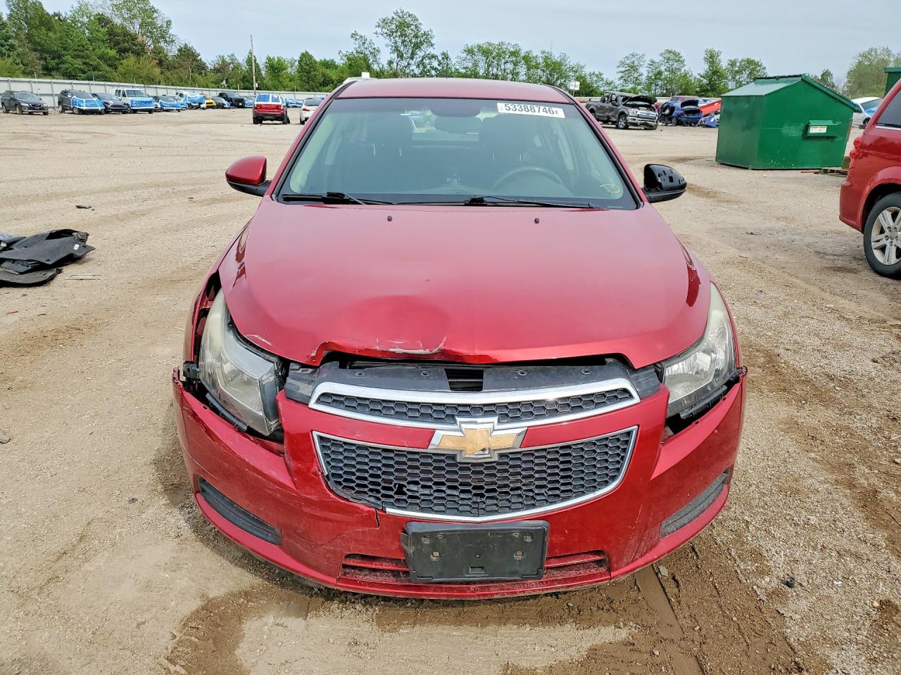 2012 Chevrolet Cruze Lt Red vin: 1G1PF5SC5C7238528