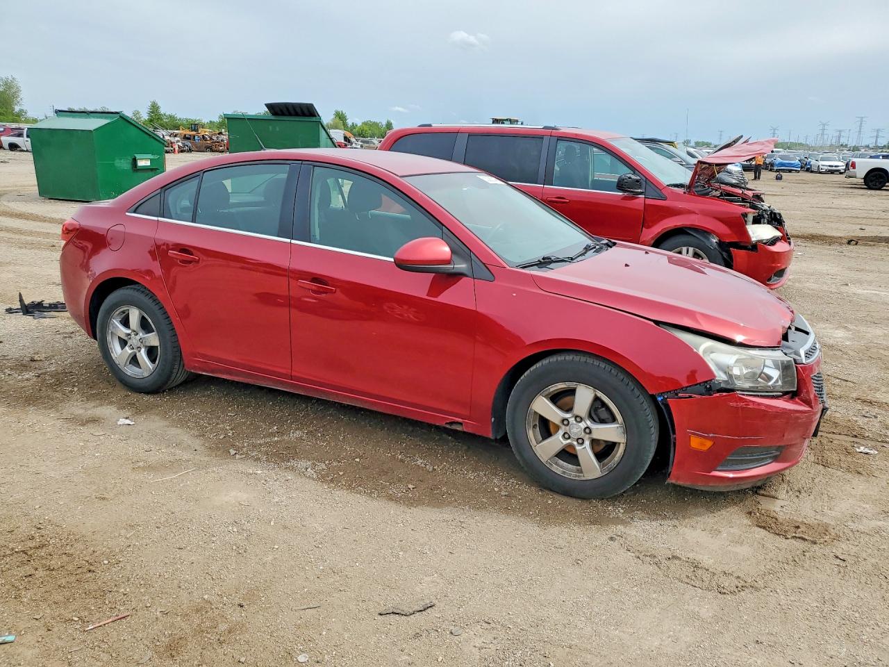 2012 Chevrolet Cruze Lt Red vin: 1G1PF5SC5C7238528