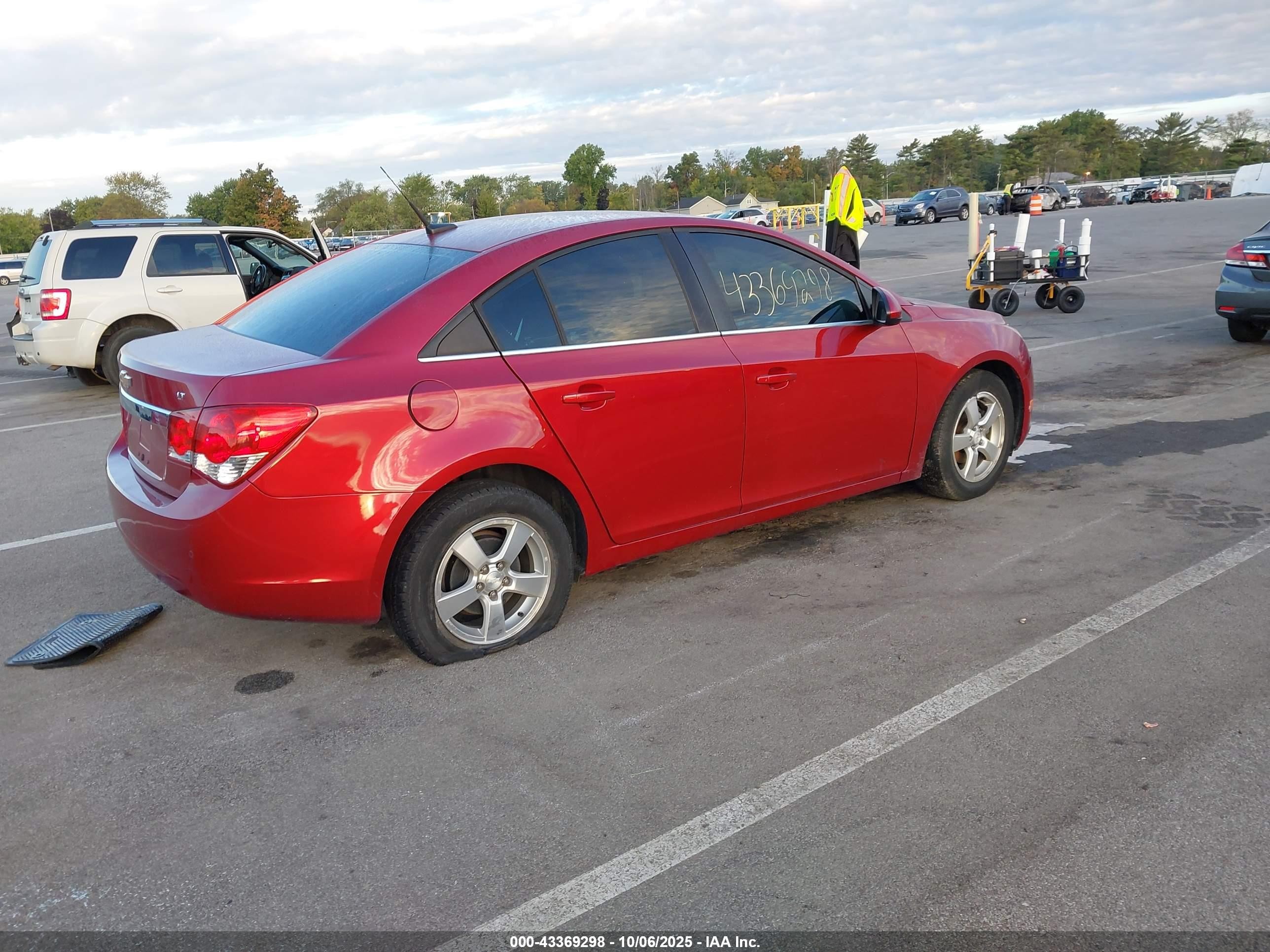 2012 Chevrolet Cruze 1lt Red vin: 1G1PF5SC5C7255104