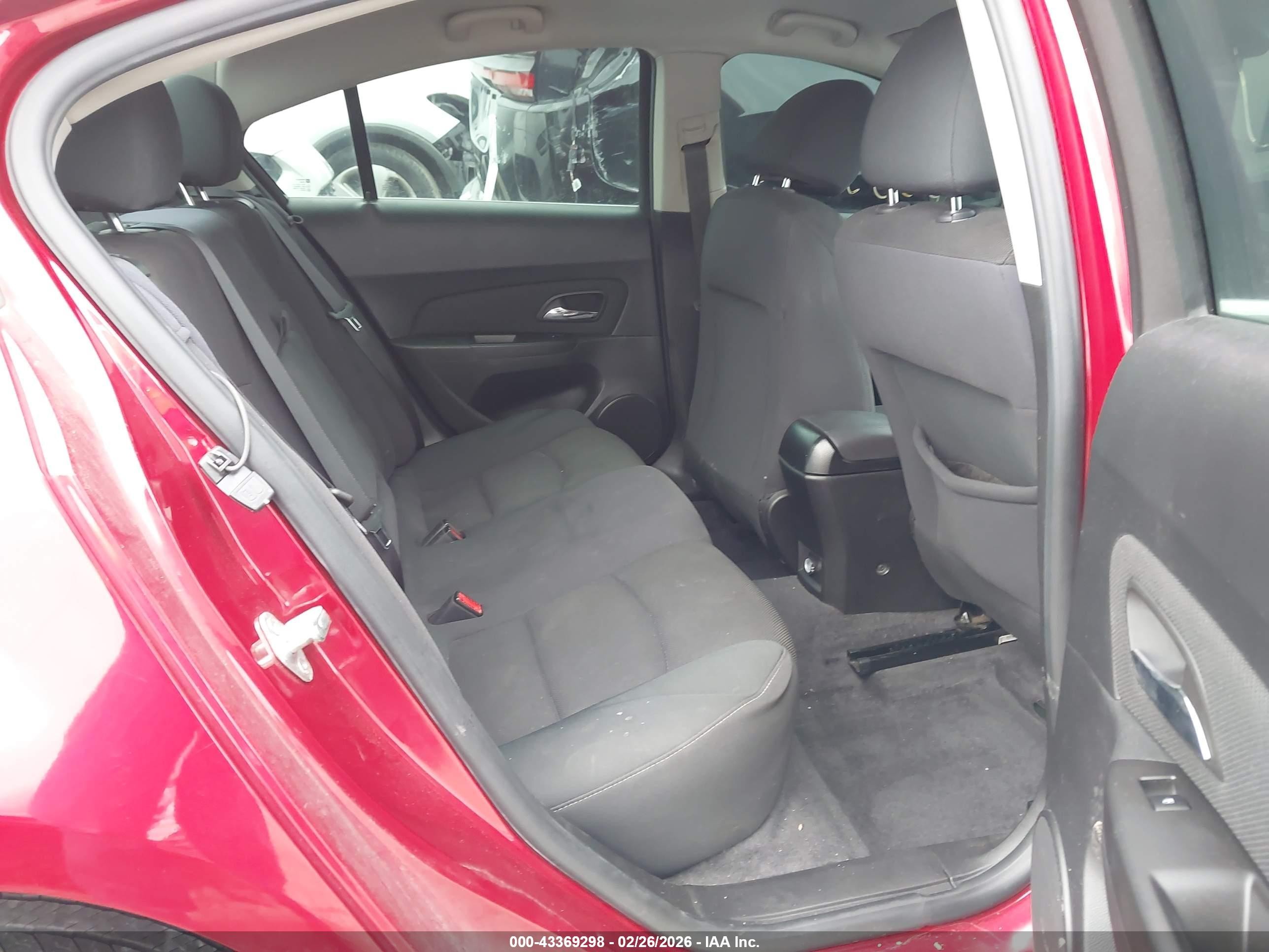 2012 Chevrolet Cruze 1lt Red vin: 1G1PF5SC5C7255104