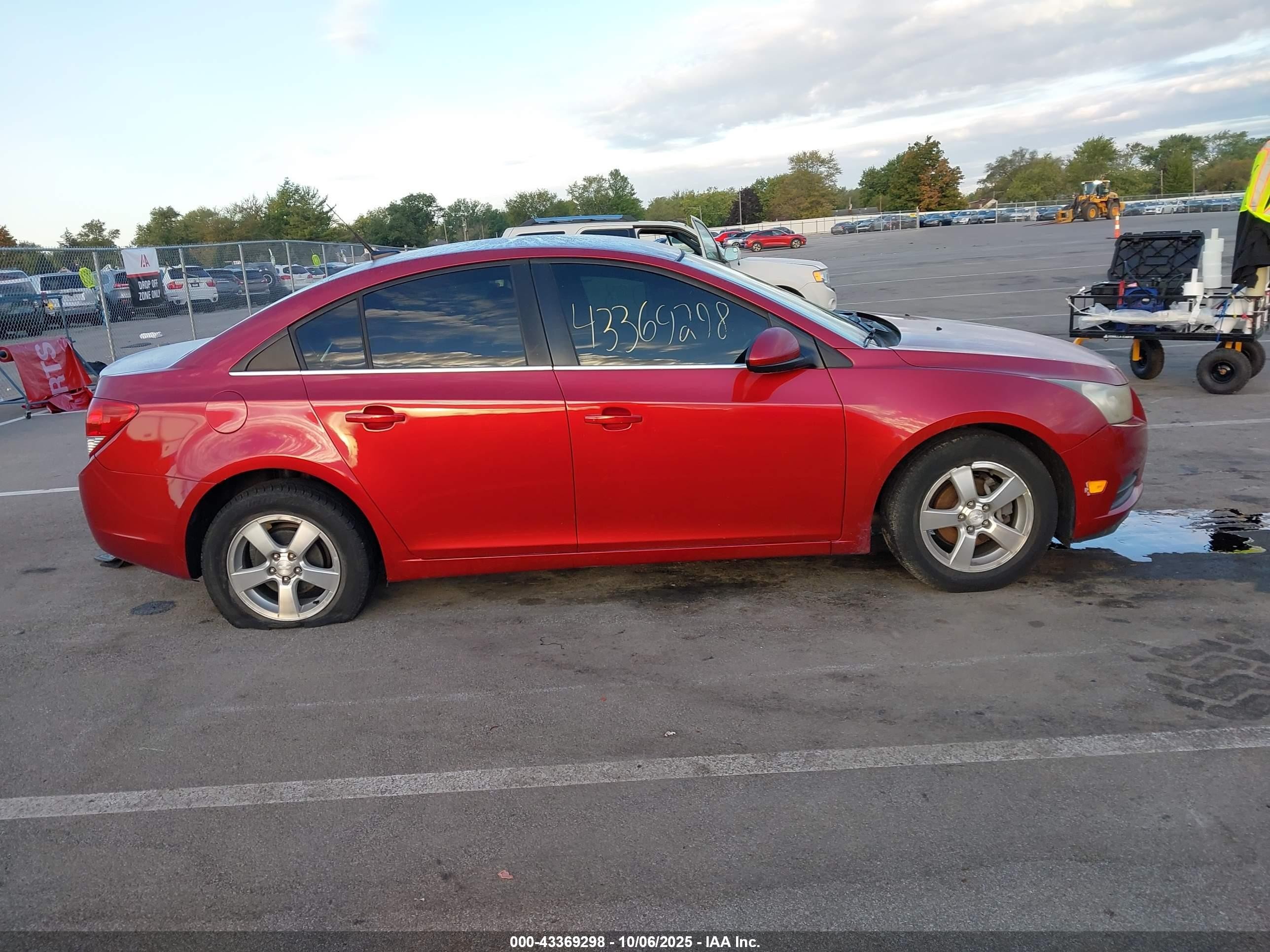 2012 Chevrolet Cruze 1lt Red vin: 1G1PF5SC5C7255104
