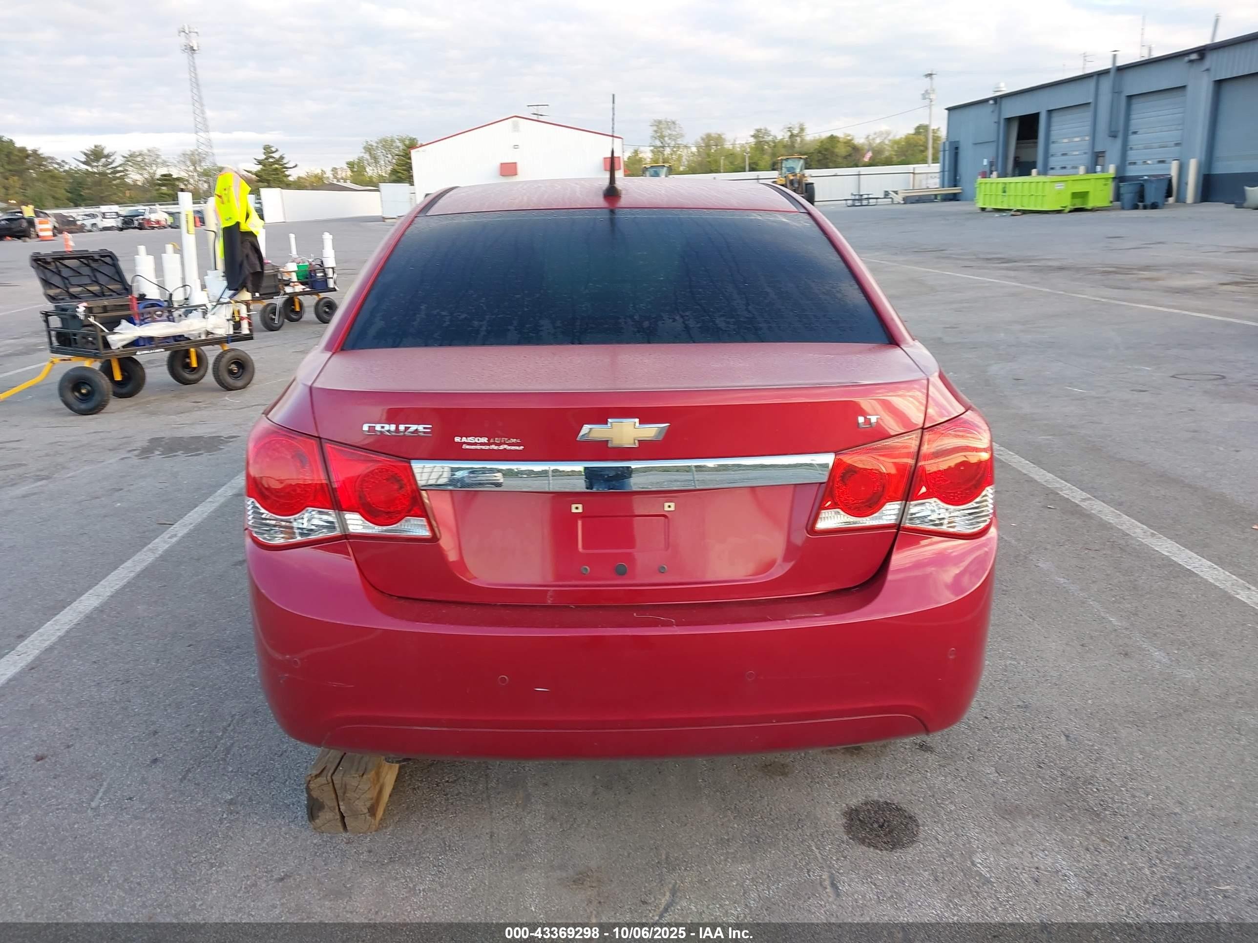 2012 Chevrolet Cruze 1lt Red vin: 1G1PF5SC5C7255104