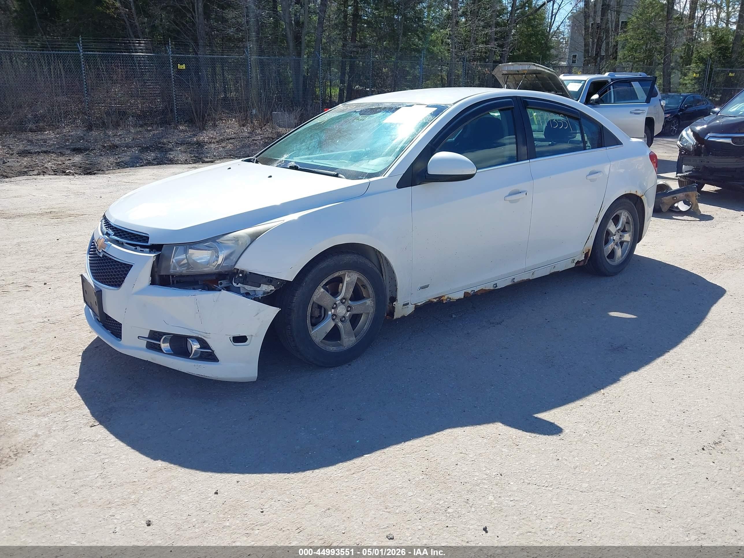 2012 Chevrolet Cruze 1lt White vin: 1G1PF5SC5C7261890