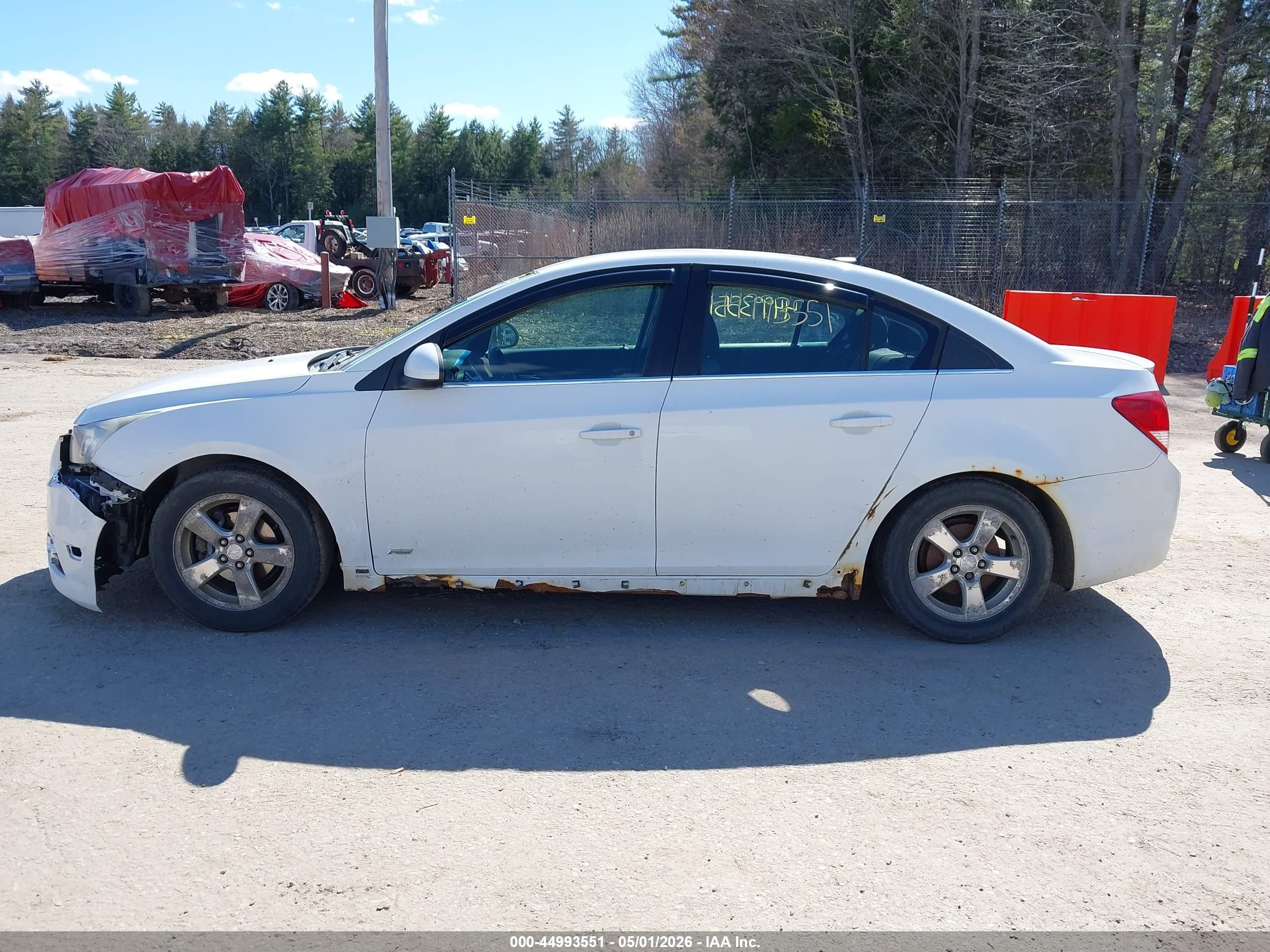 2012 Chevrolet Cruze 1lt White vin: 1G1PF5SC5C7261890