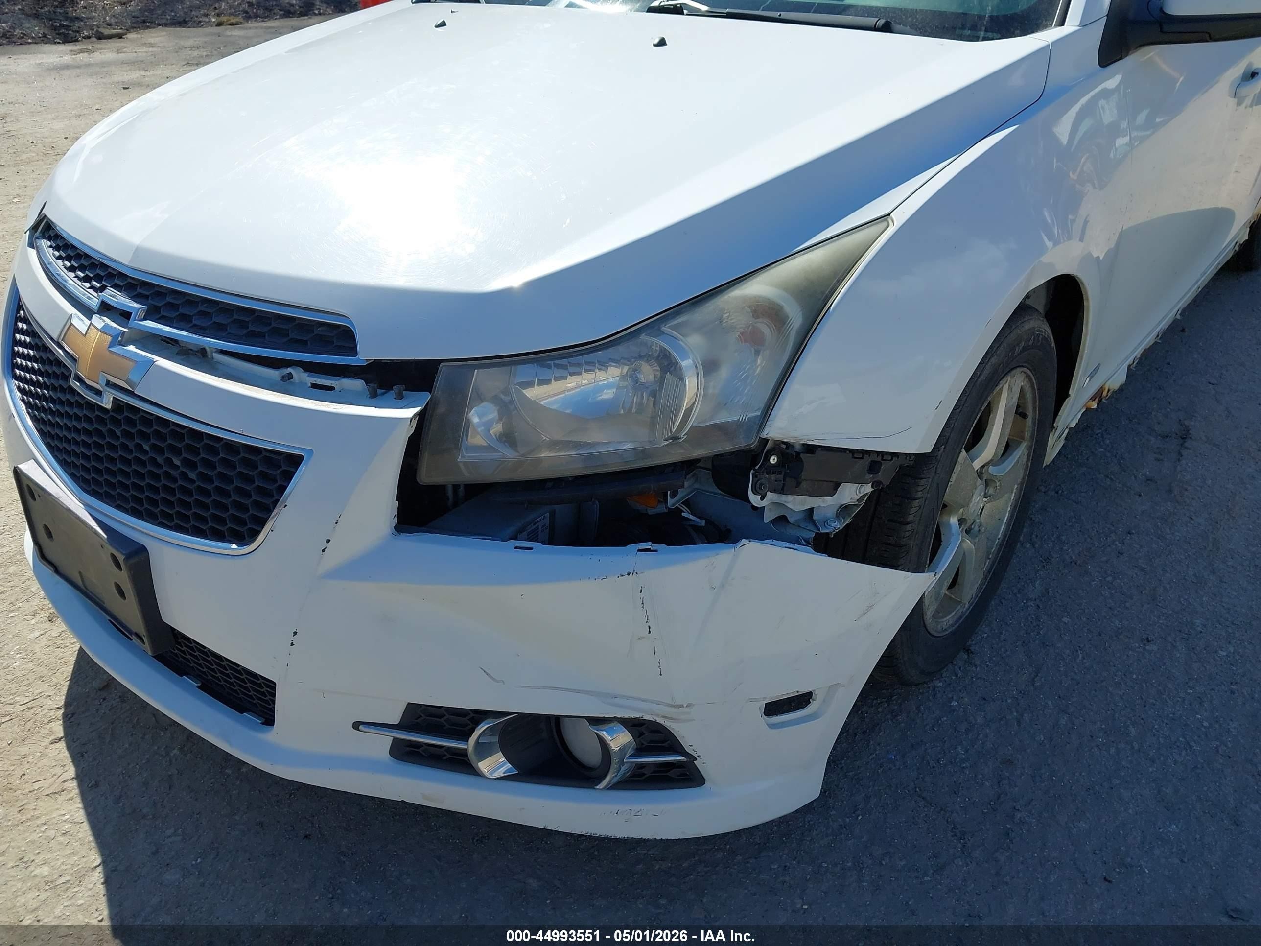 2012 Chevrolet Cruze 1lt White vin: 1G1PF5SC5C7261890