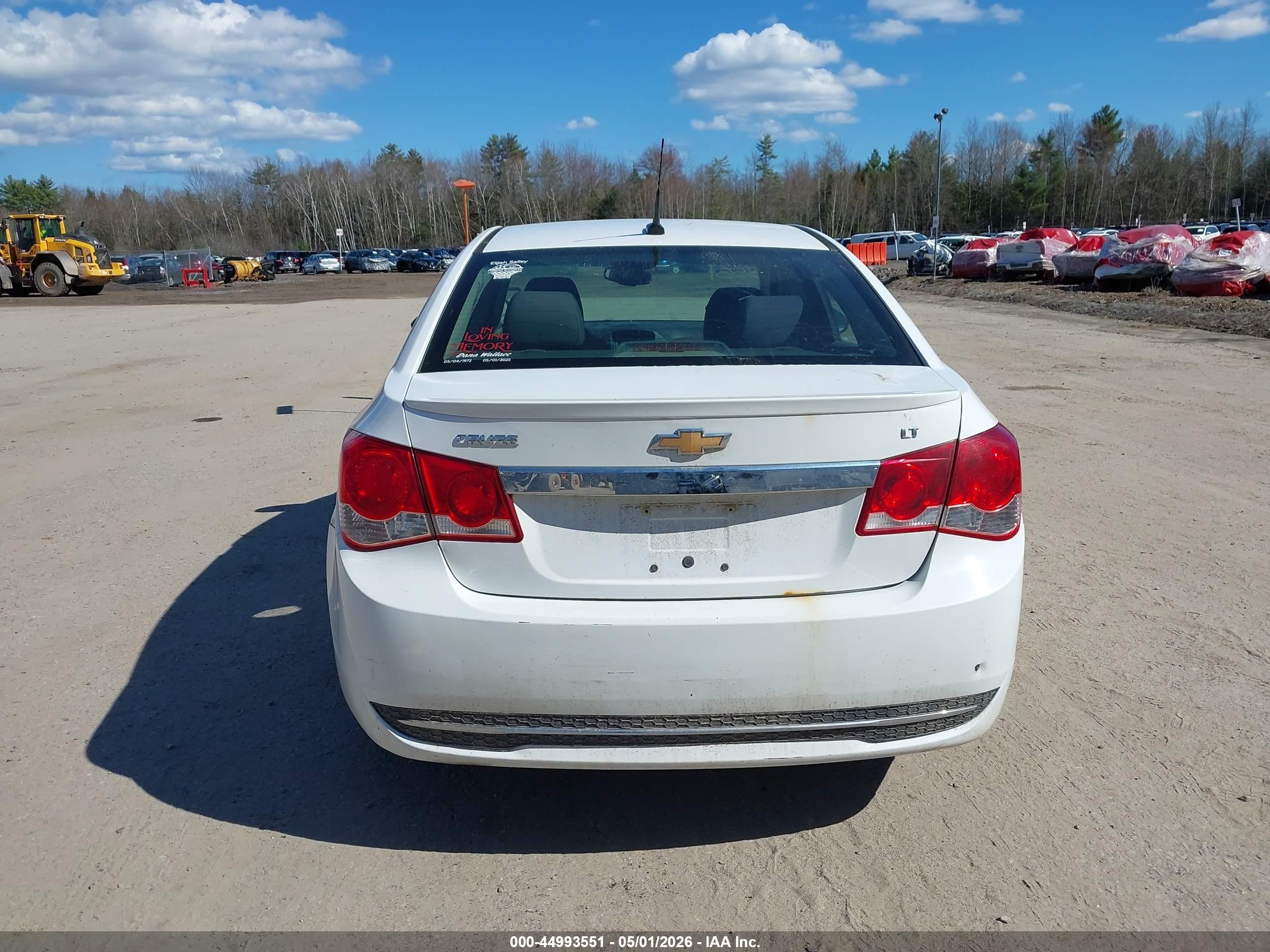 2012 Chevrolet Cruze 1lt White vin: 1G1PF5SC5C7261890
