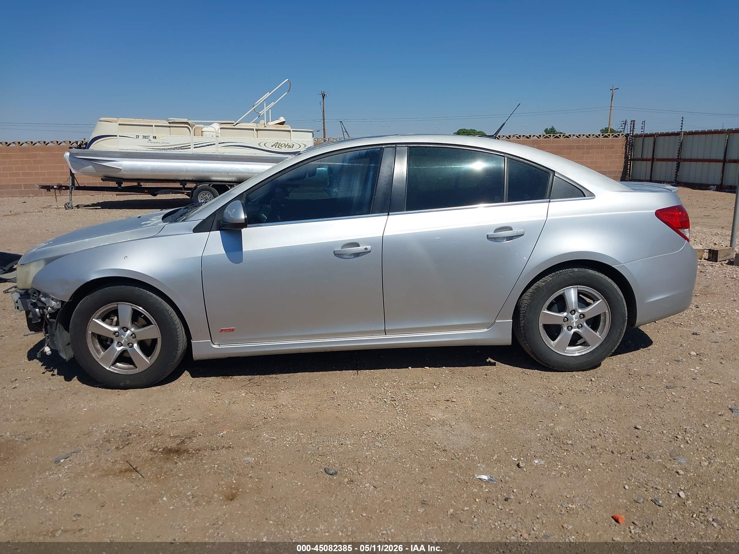 2012 Chevrolet Cruze 1lt Silver vin: 1G1PF5SC5C7344557