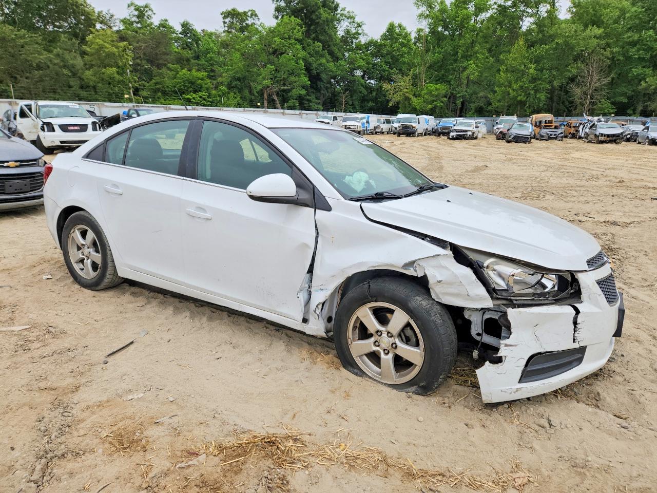 2012 Chevrolet Cruze Lt White vin: 1G1PF5SC5C7344798