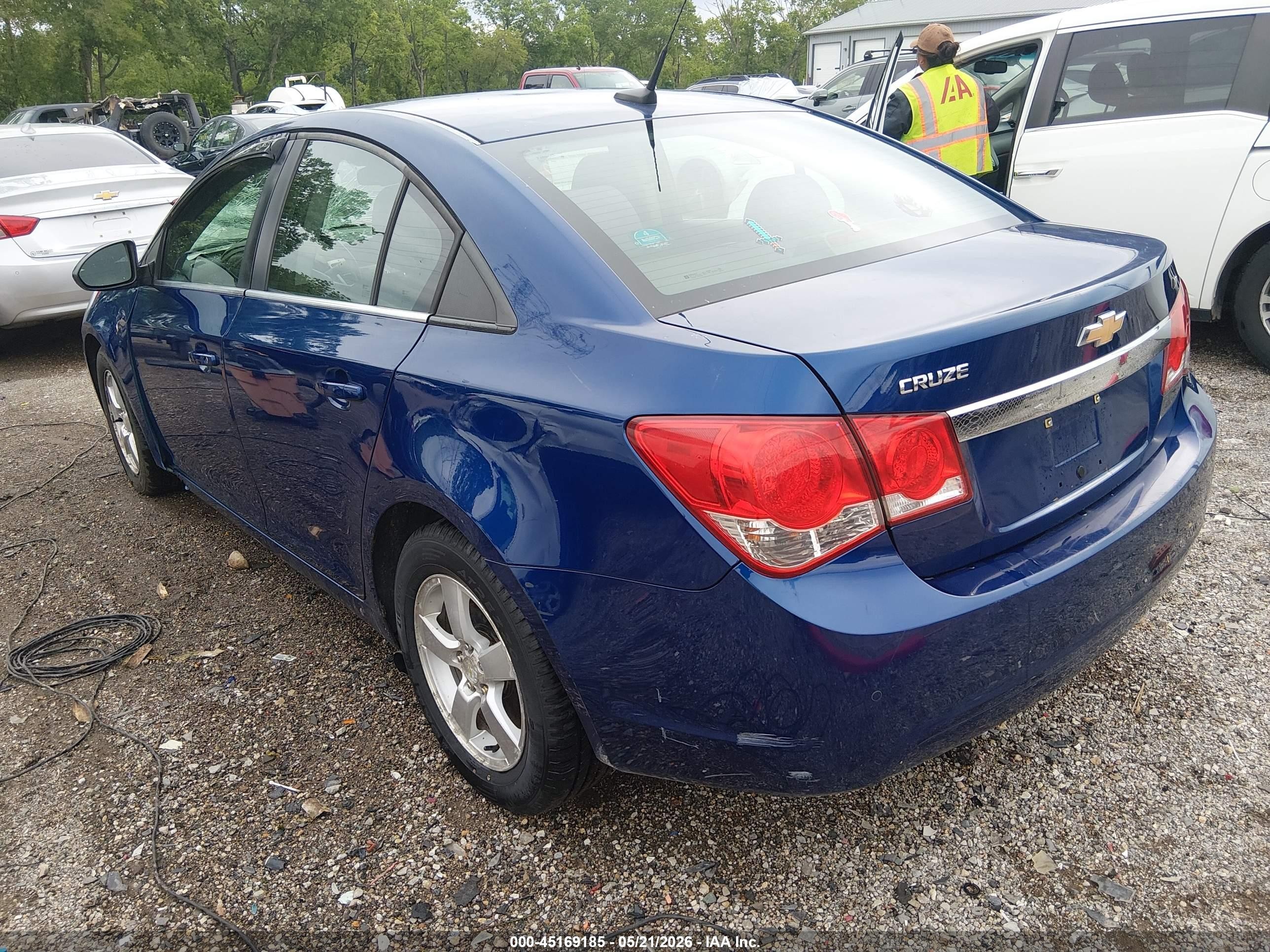 2012 Chevrolet Cruze 1lt Blue vin: 1G1PF5SC5C7355722