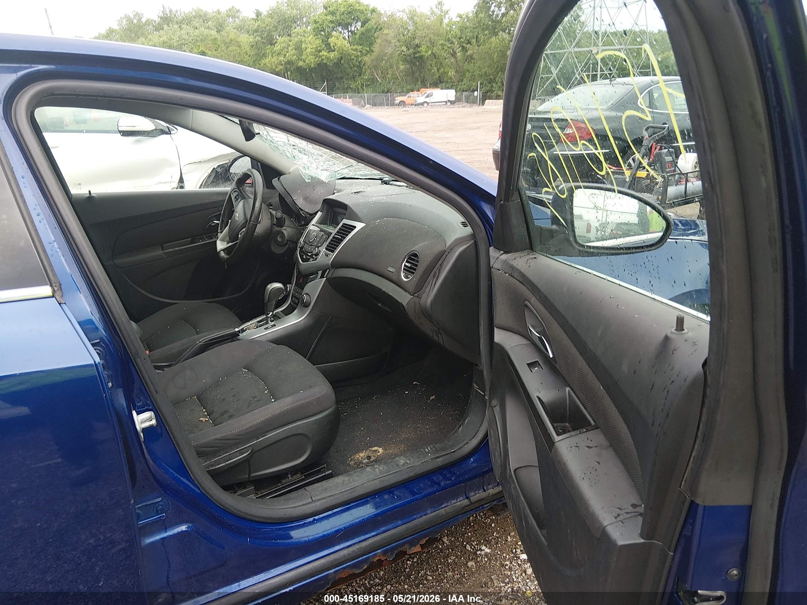2012 Chevrolet Cruze 1lt Blue vin: 1G1PF5SC5C7355722