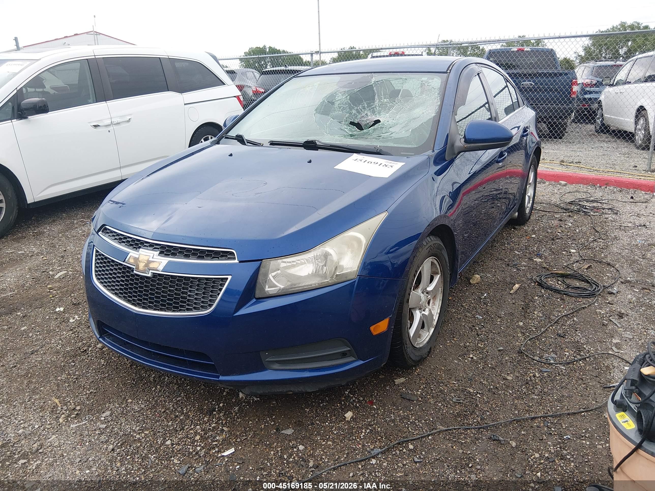 2012 Chevrolet Cruze 1lt Blue vin: 1G1PF5SC5C7355722