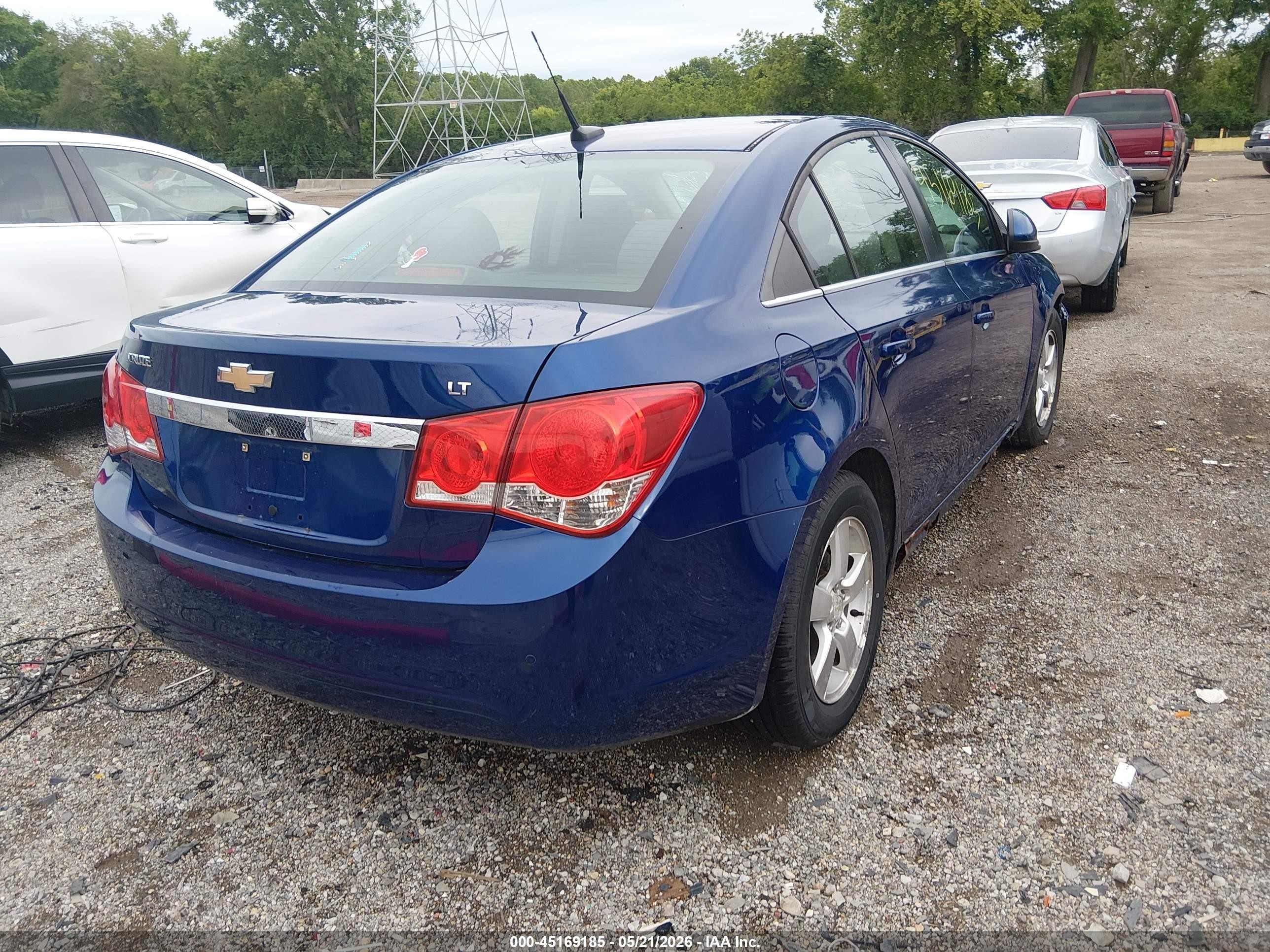 2012 Chevrolet Cruze 1lt Blue vin: 1G1PF5SC5C7355722