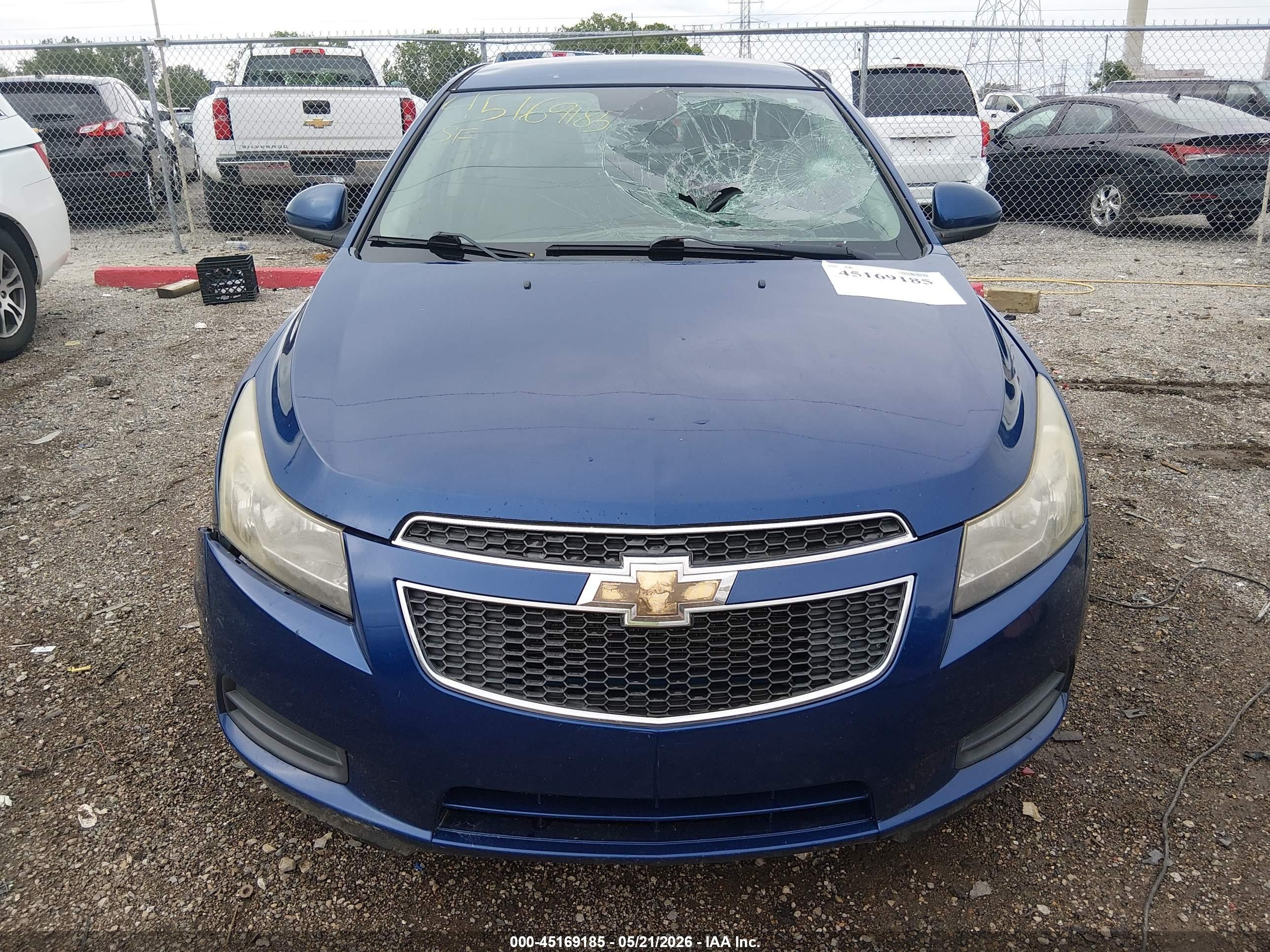 2012 Chevrolet Cruze 1lt Blue vin: 1G1PF5SC5C7355722