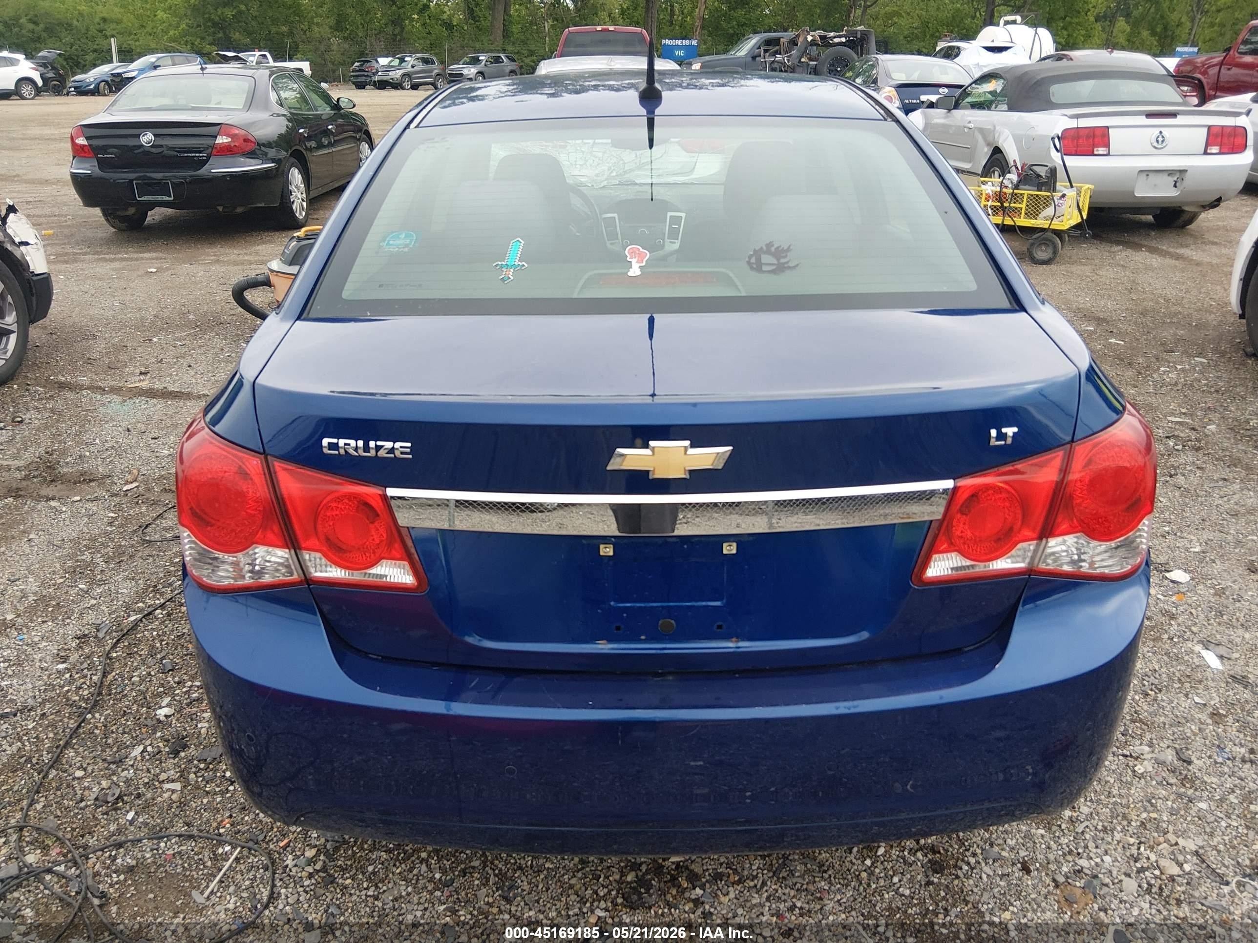 2012 Chevrolet Cruze 1lt Blue vin: 1G1PF5SC5C7355722