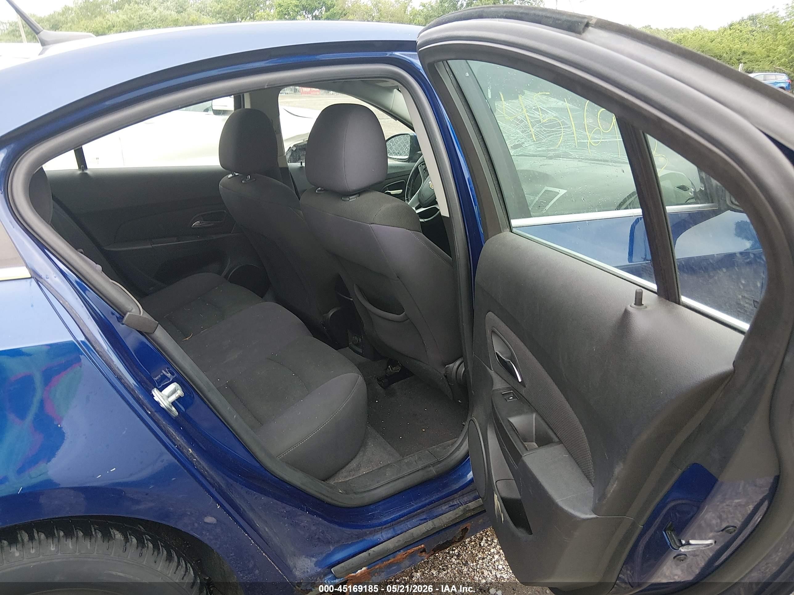2012 Chevrolet Cruze 1lt Blue vin: 1G1PF5SC5C7355722