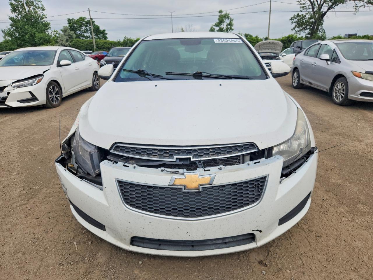 2012 Chevrolet Cruze Lt White vin: 1G1PF5SC5C7400190