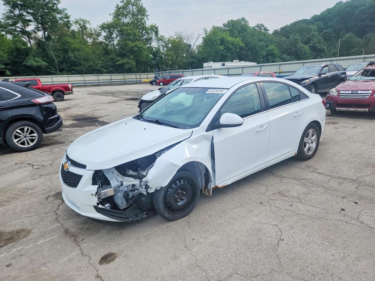 2012 Chevrolet Cruze Lt White vin: 1G1PF5SC6C7220622