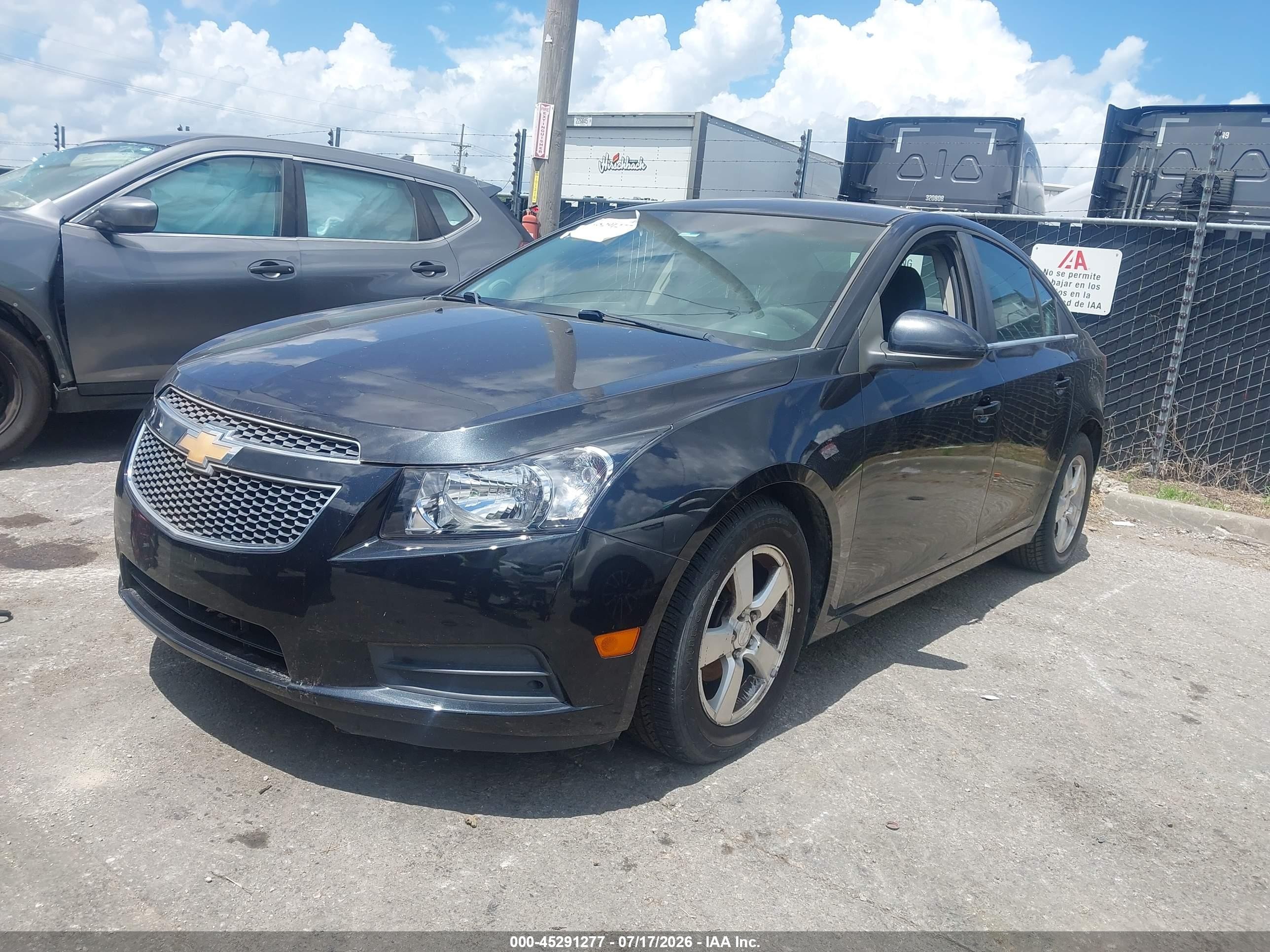 2012 Chevrolet Cruze 1lt Black vin: 1G1PF5SC6C7229773