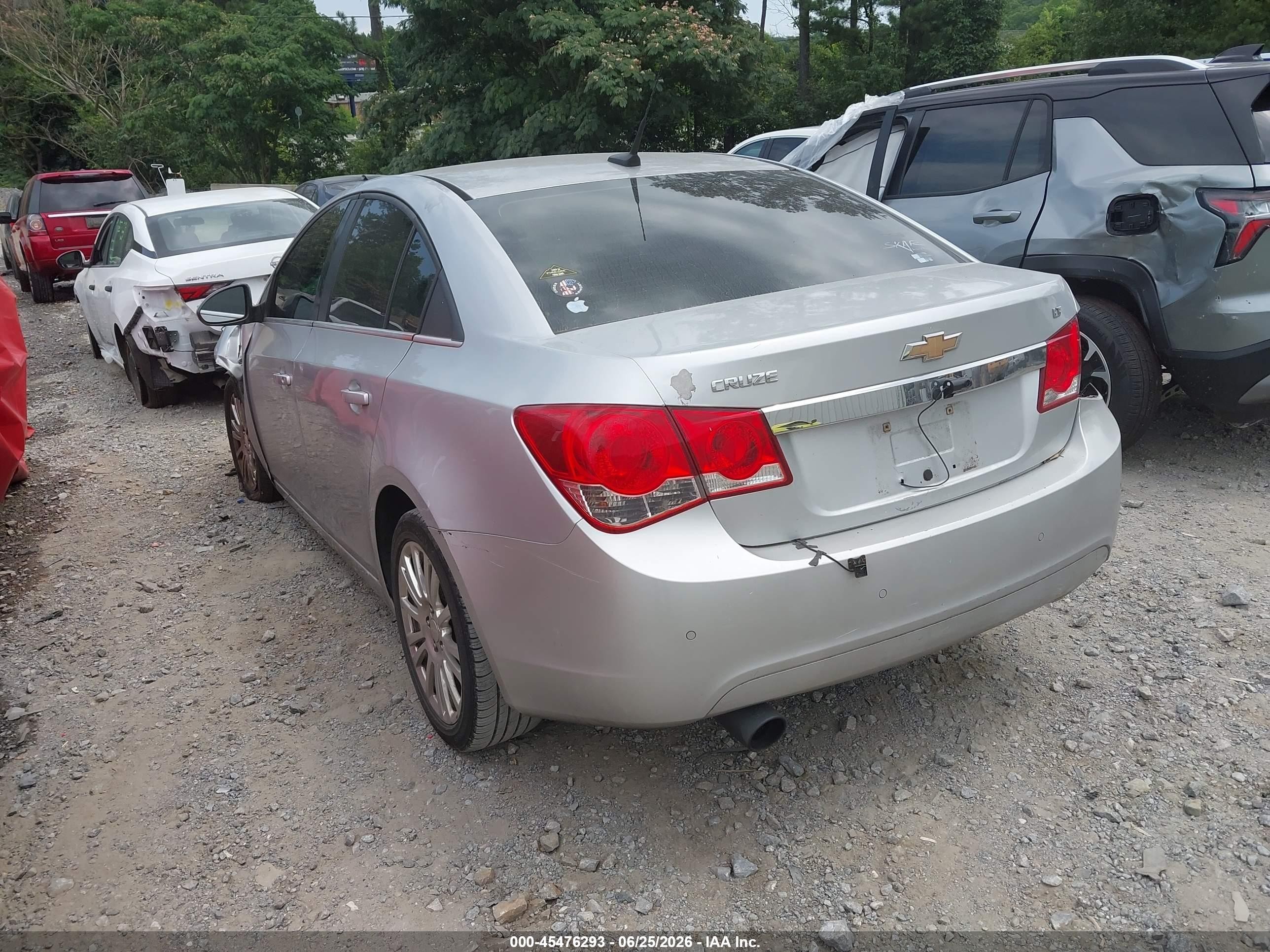 2012 Chevrolet Cruze 1lt Silver vin: 1G1PF5SC6C7240434