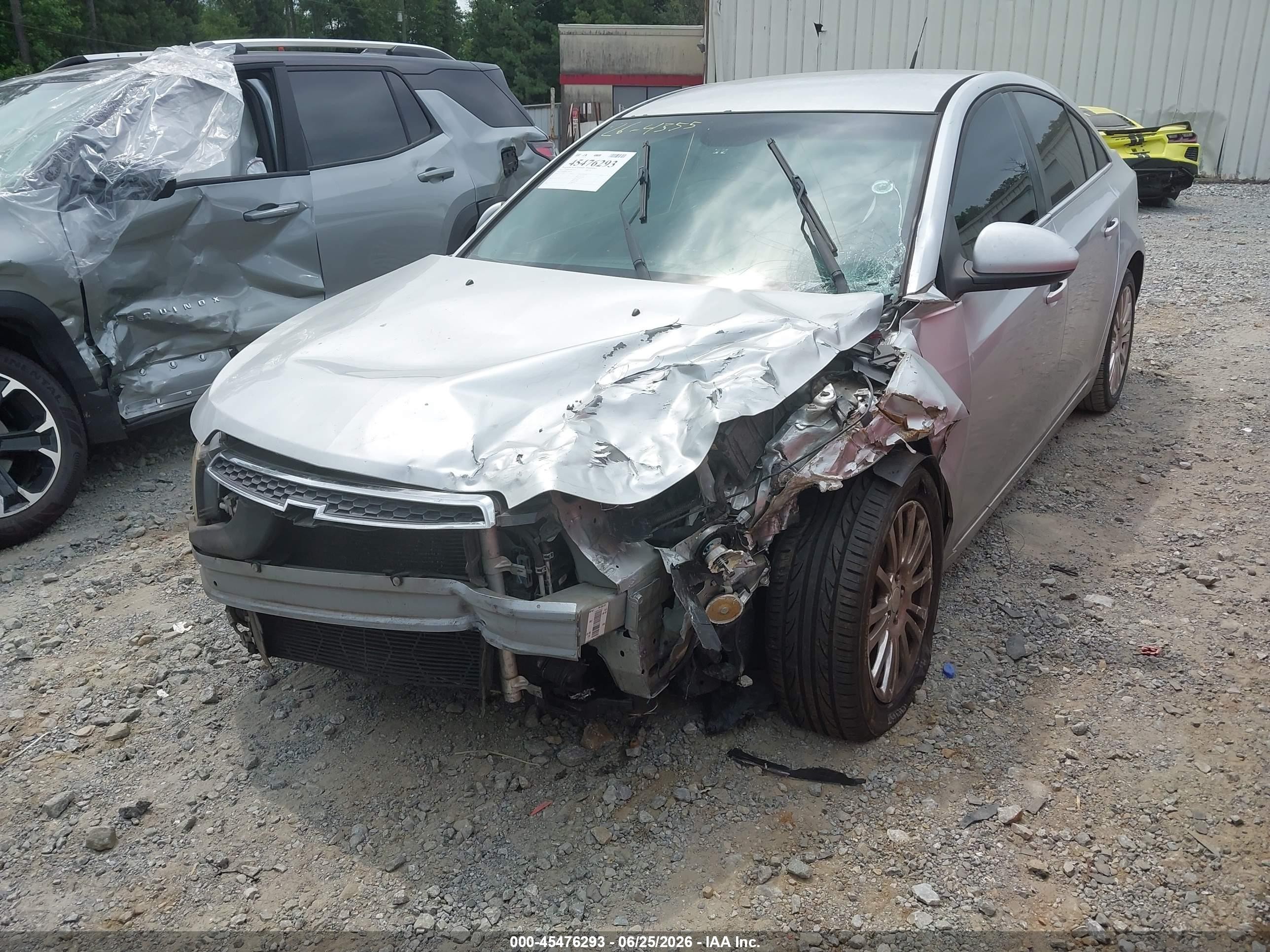 2012 Chevrolet Cruze 1lt Silver vin: 1G1PF5SC6C7240434