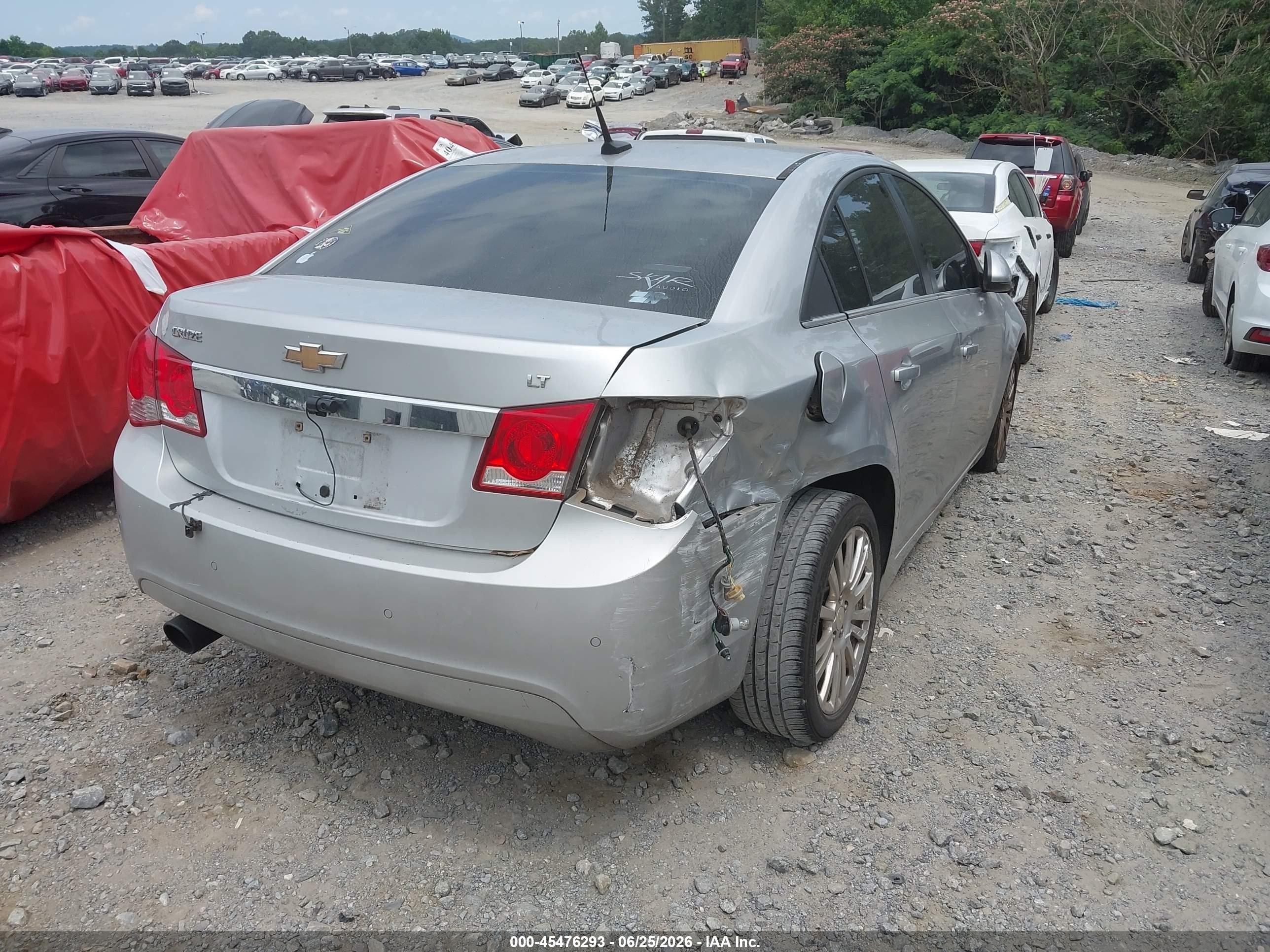 2012 Chevrolet Cruze 1lt Silver vin: 1G1PF5SC6C7240434