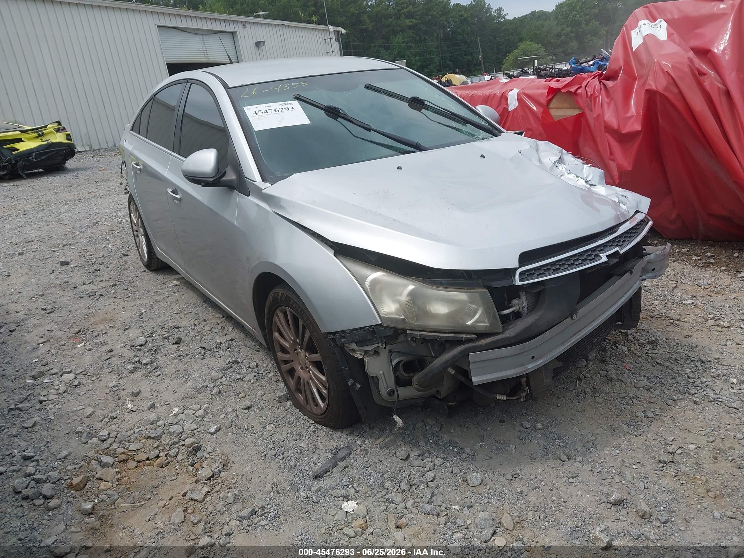 2012 Chevrolet Cruze 1lt Silver vin: 1G1PF5SC6C7240434