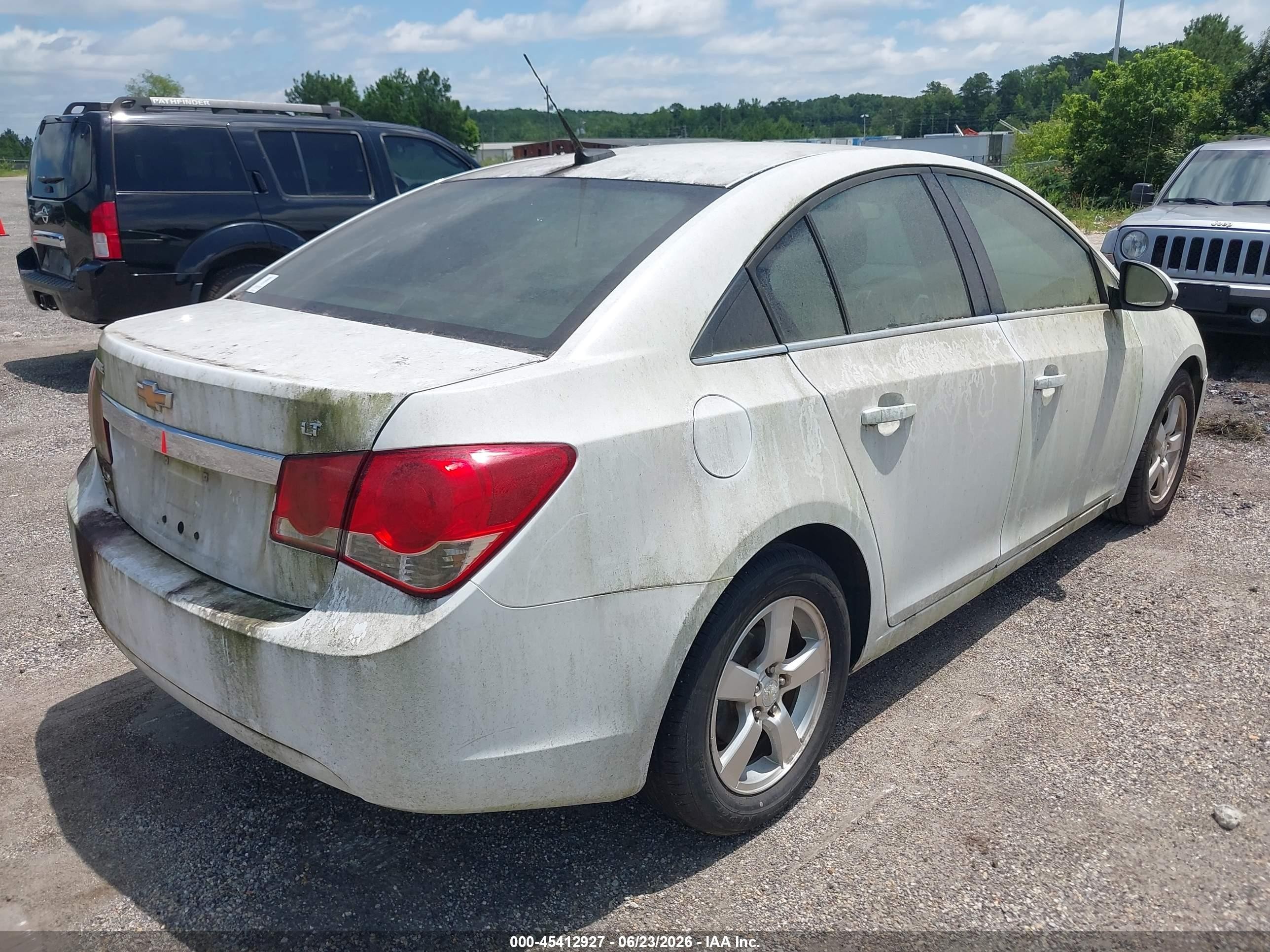 2012 Chevrolet Cruze 1lt White vin: 1G1PF5SC6C7329906