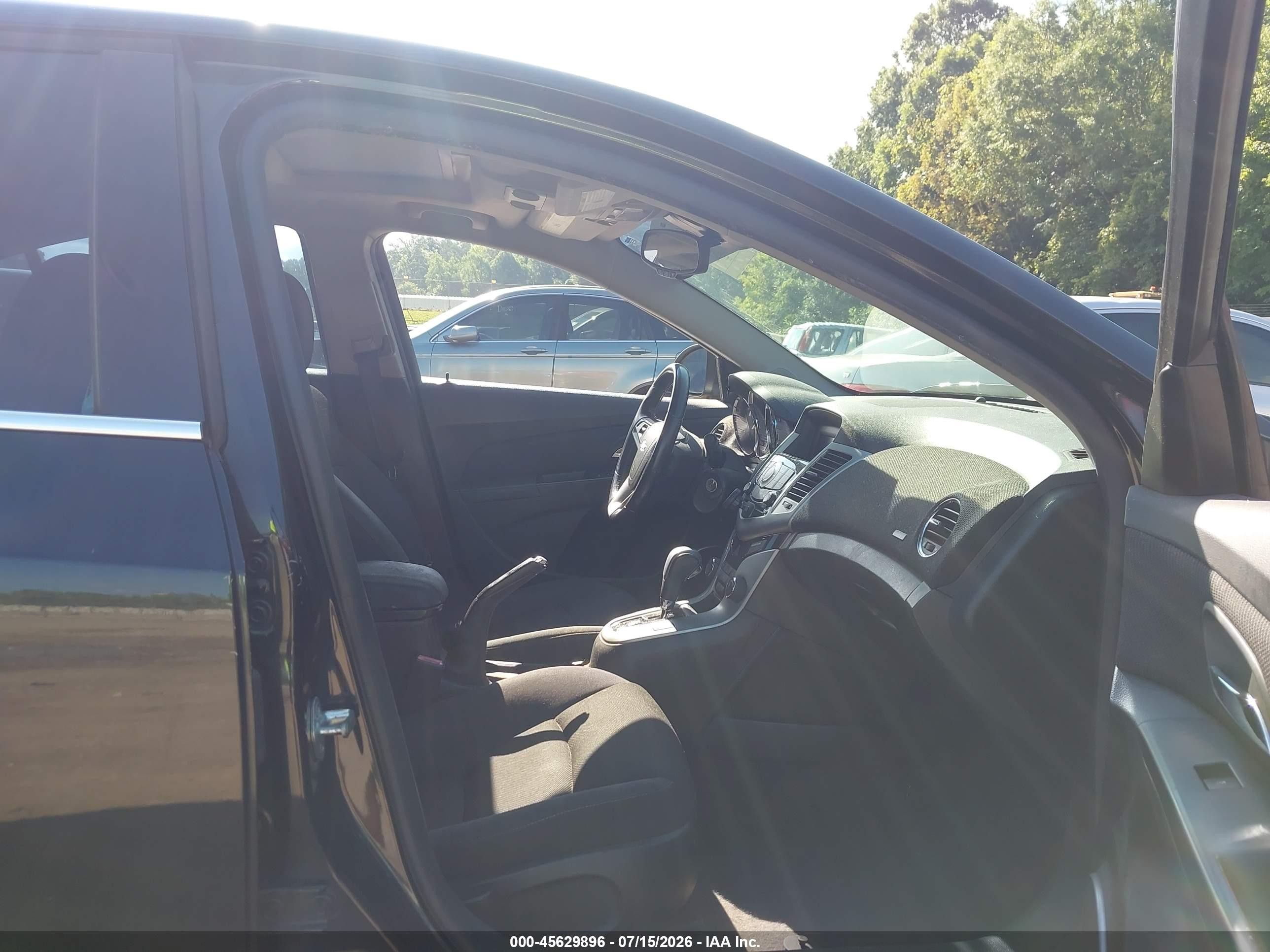 2012 Chevrolet Cruze 1lt Black vin: 1G1PF5SC6C7365160