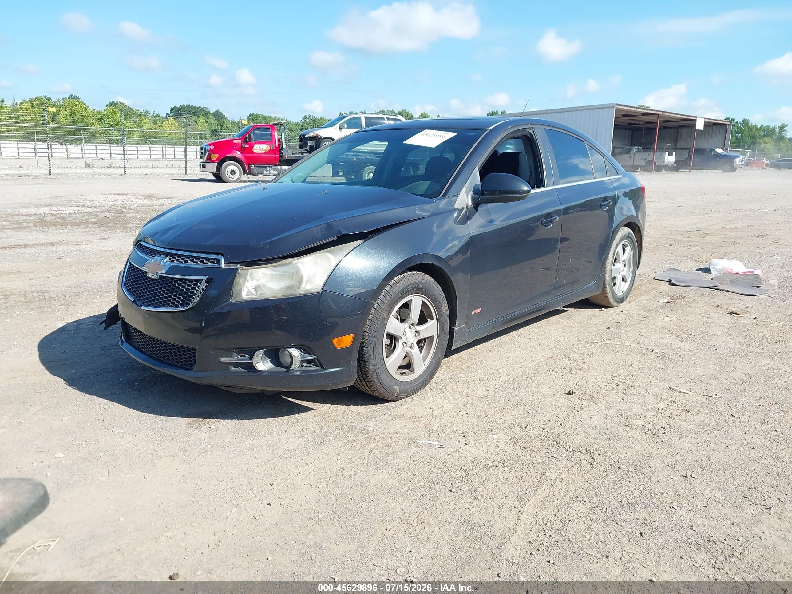 2012 Chevrolet Cruze 1lt Black vin: 1G1PF5SC6C7365160