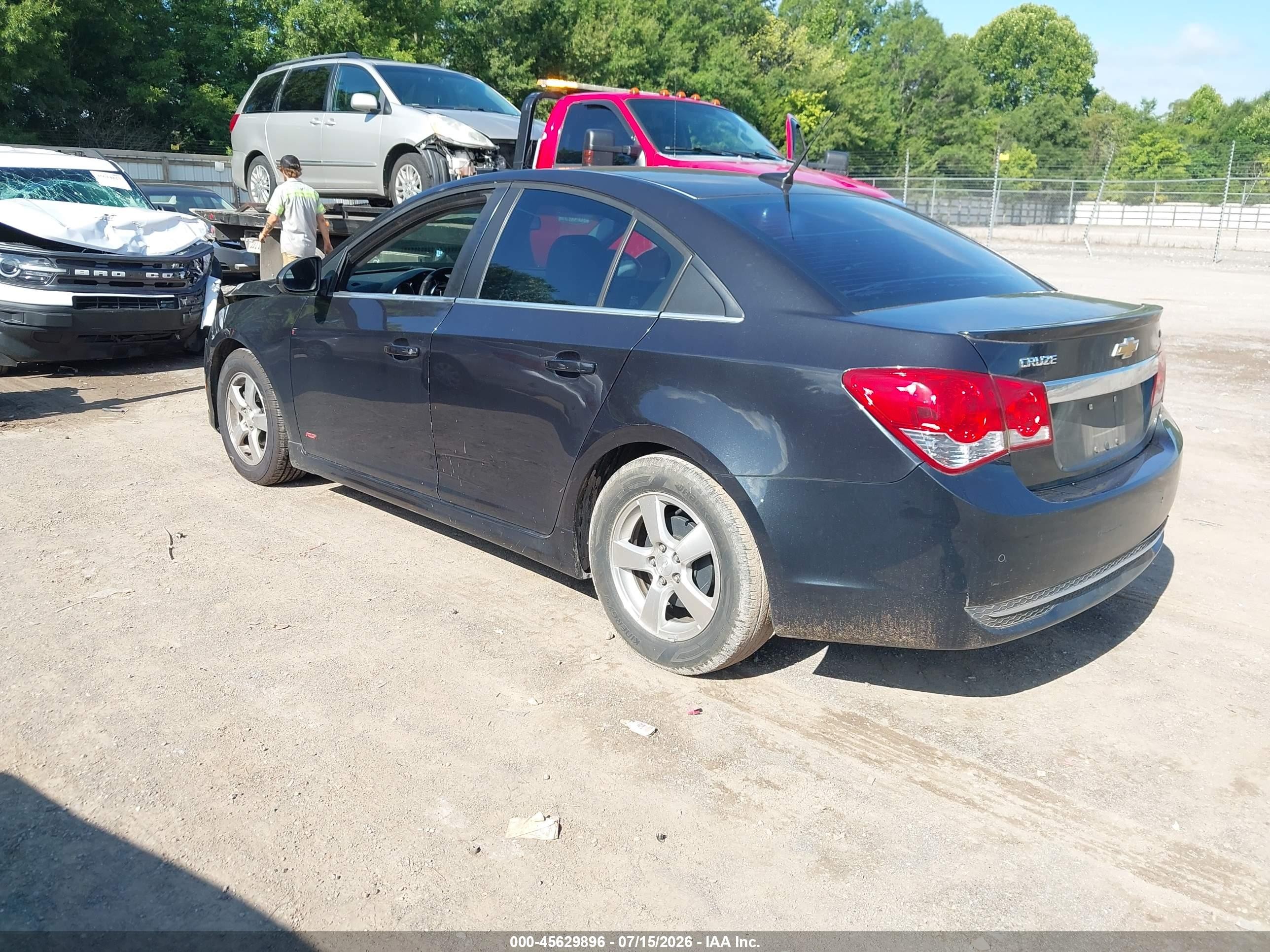 2012 Chevrolet Cruze 1lt Black vin: 1G1PF5SC6C7365160