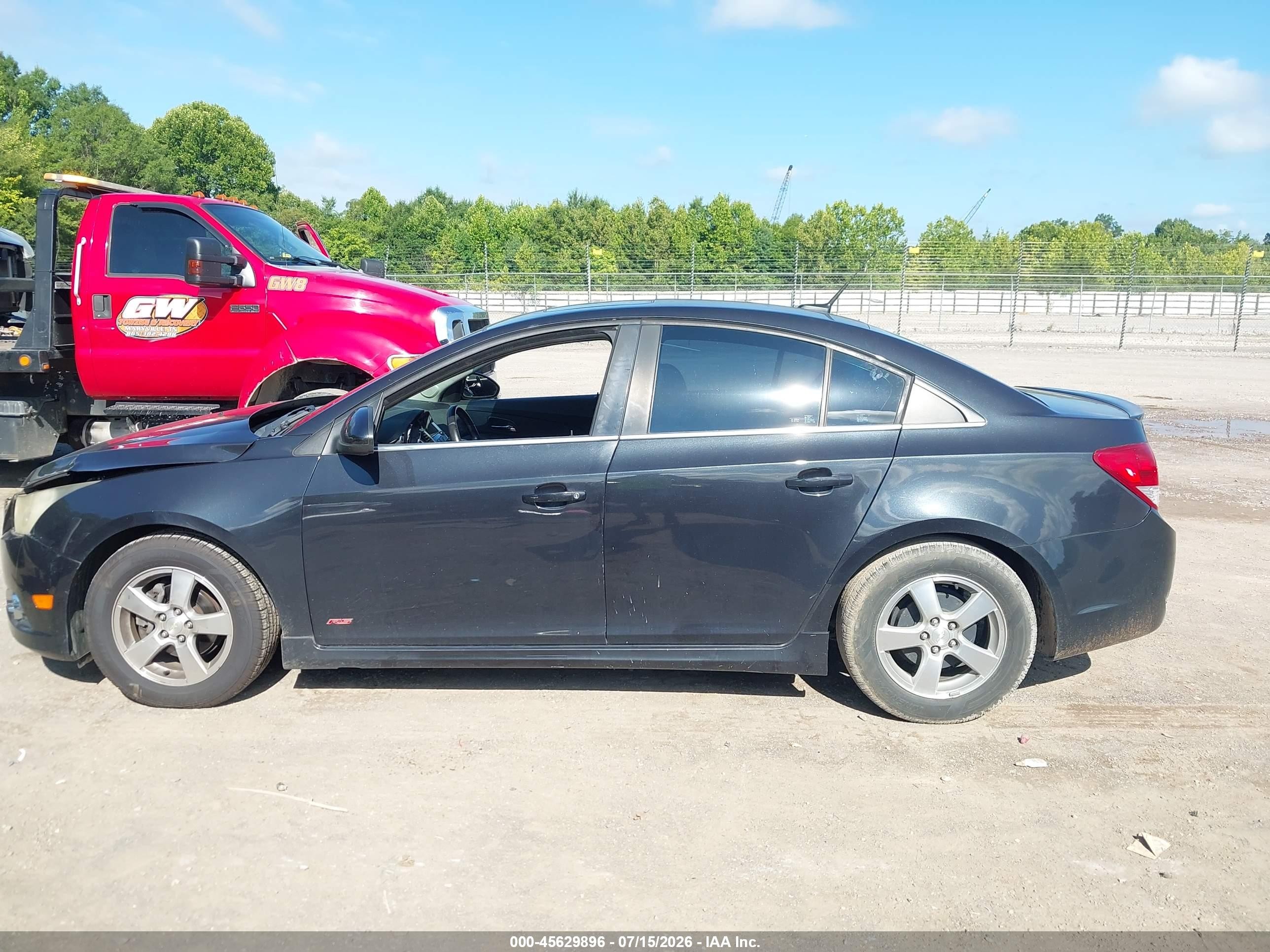 2012 Chevrolet Cruze 1lt Black vin: 1G1PF5SC6C7365160