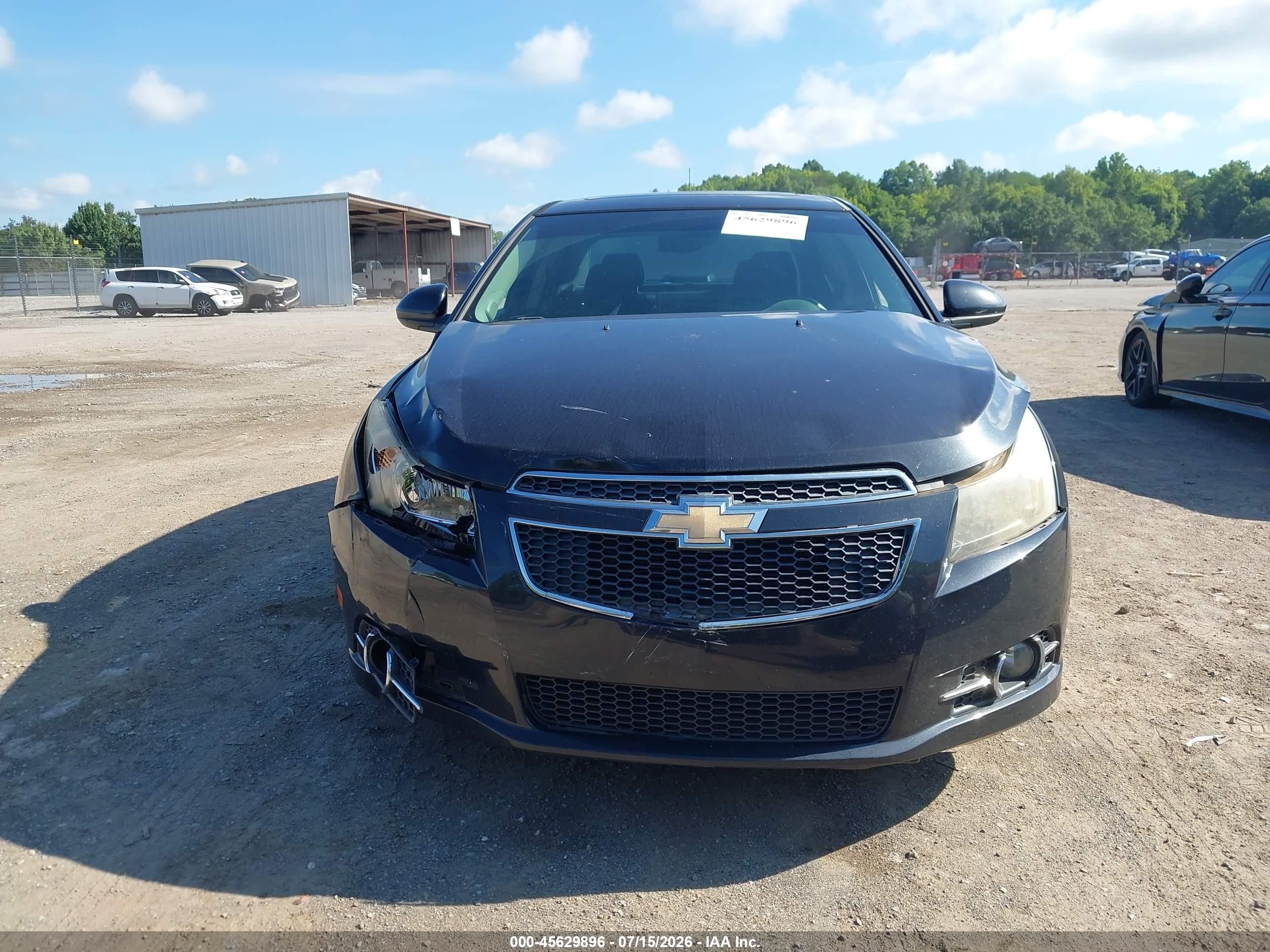 2012 Chevrolet Cruze 1lt Black vin: 1G1PF5SC6C7365160