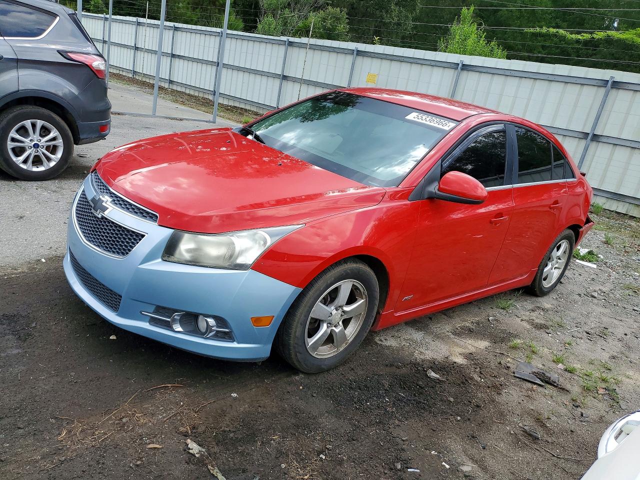 2012 Chevrolet Cruze Lt Red vin: 1G1PF5SC7C7168692