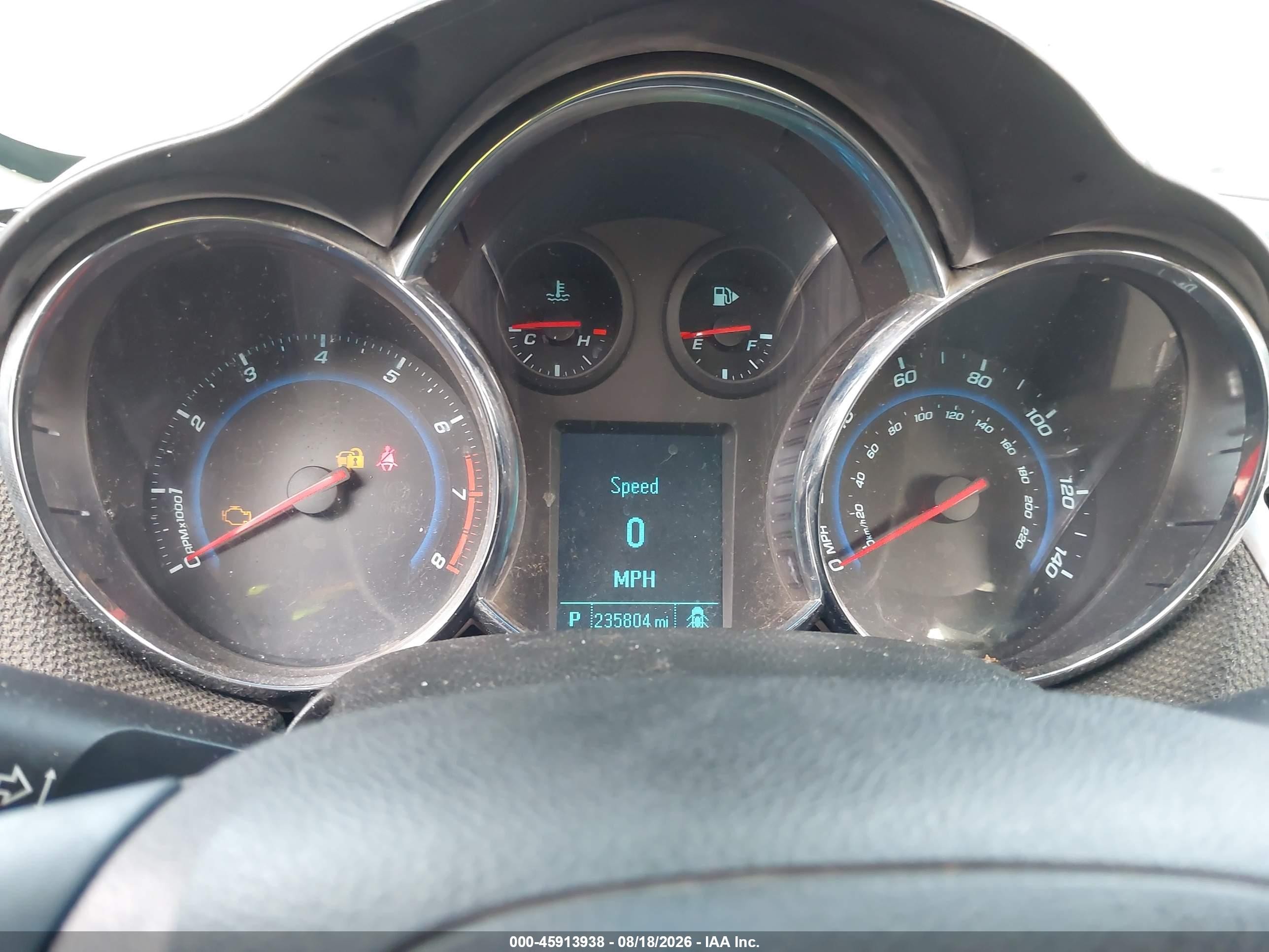 2012 Chevrolet Cruze 1lt Blue vin: 1G1PF5SC7C7259400