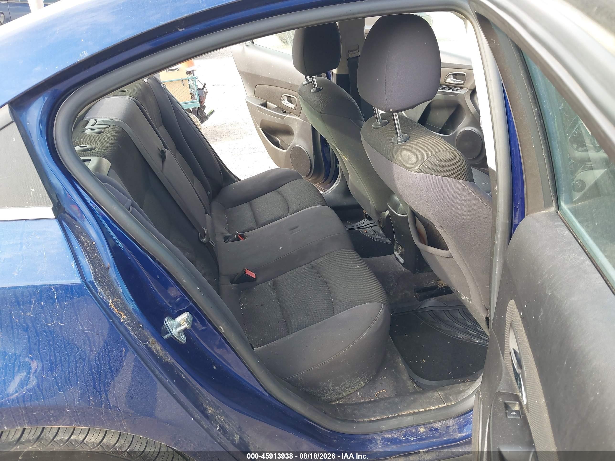 2012 Chevrolet Cruze 1lt Blue vin: 1G1PF5SC7C7259400