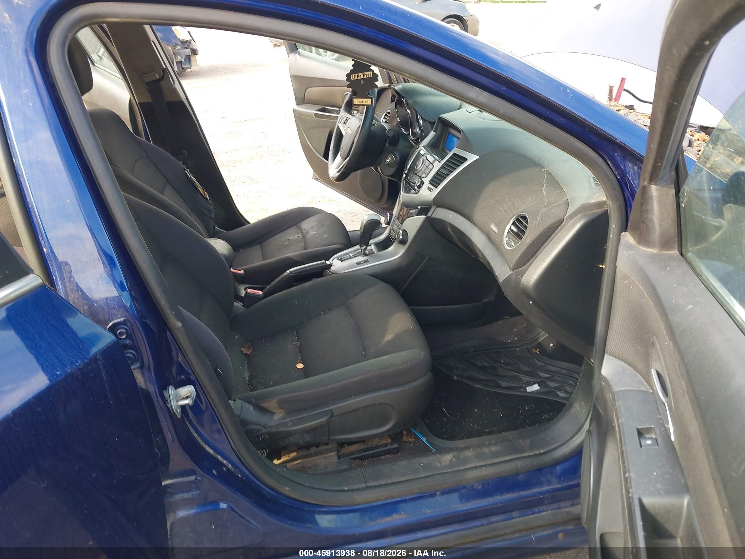2012 Chevrolet Cruze 1lt Blue vin: 1G1PF5SC7C7259400
