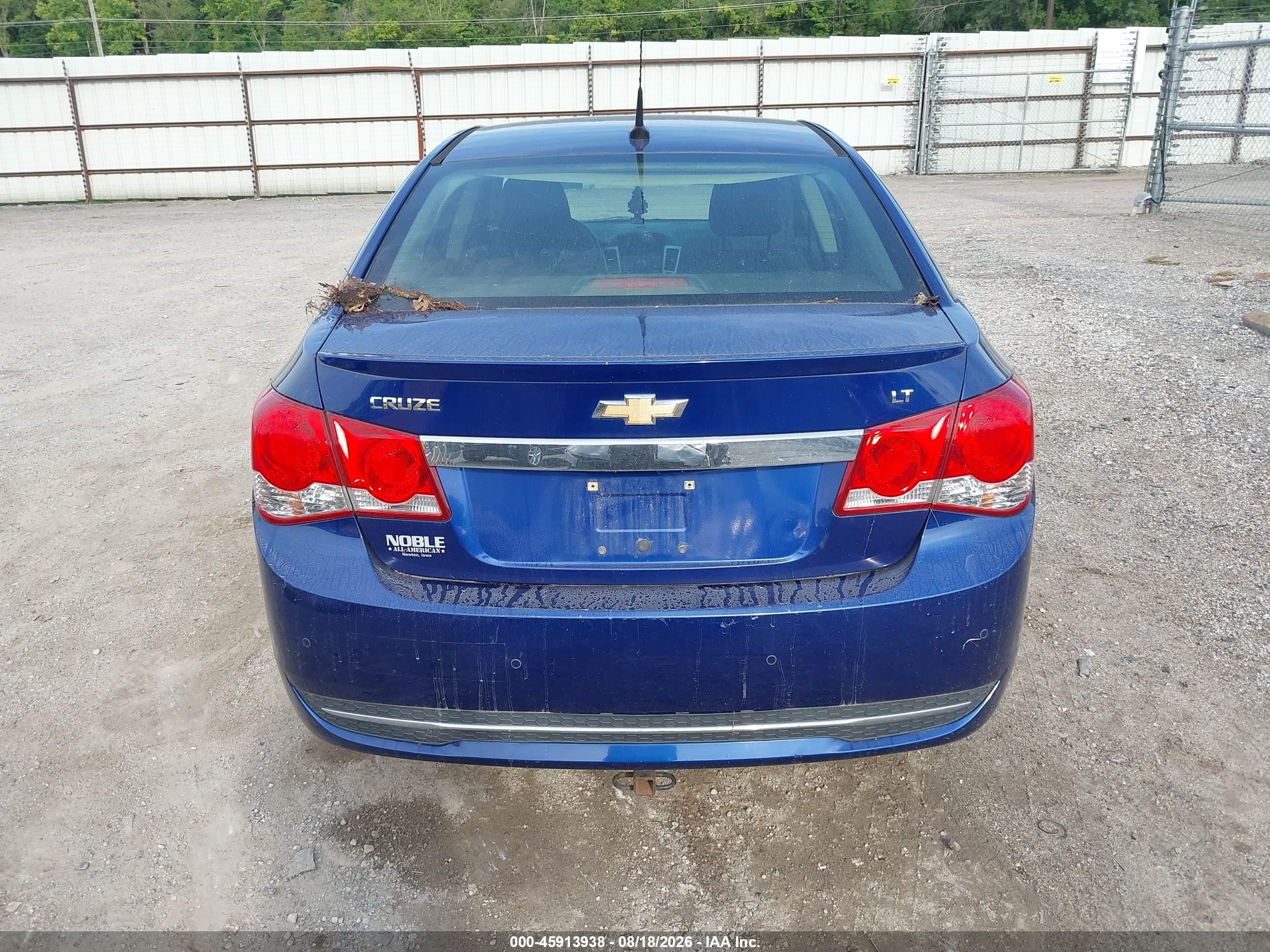 2012 Chevrolet Cruze 1lt Blue vin: 1G1PF5SC7C7259400