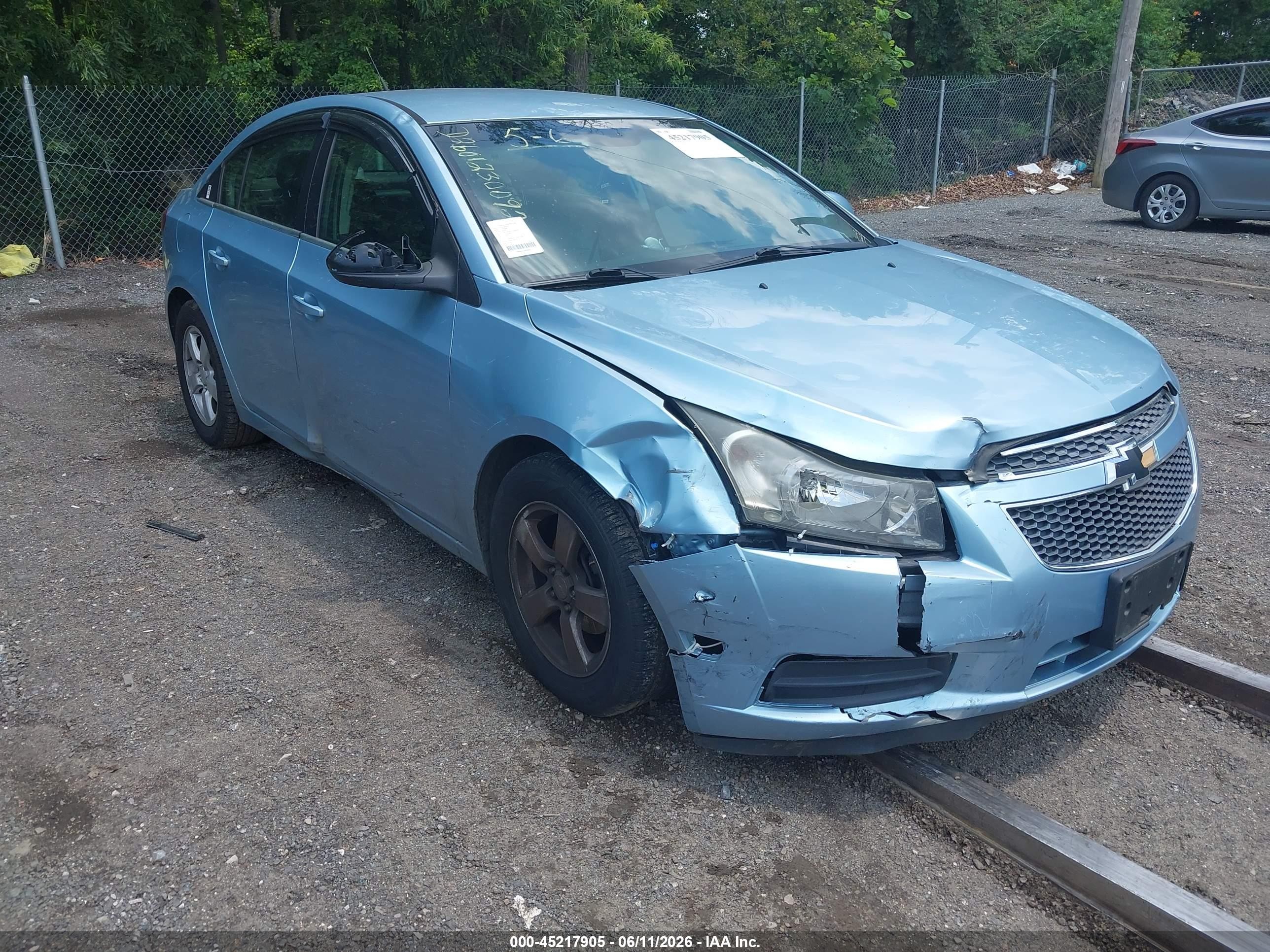 2012 Chevrolet Cruze 1lt Blue vin: 1G1PF5SC7C7298276
