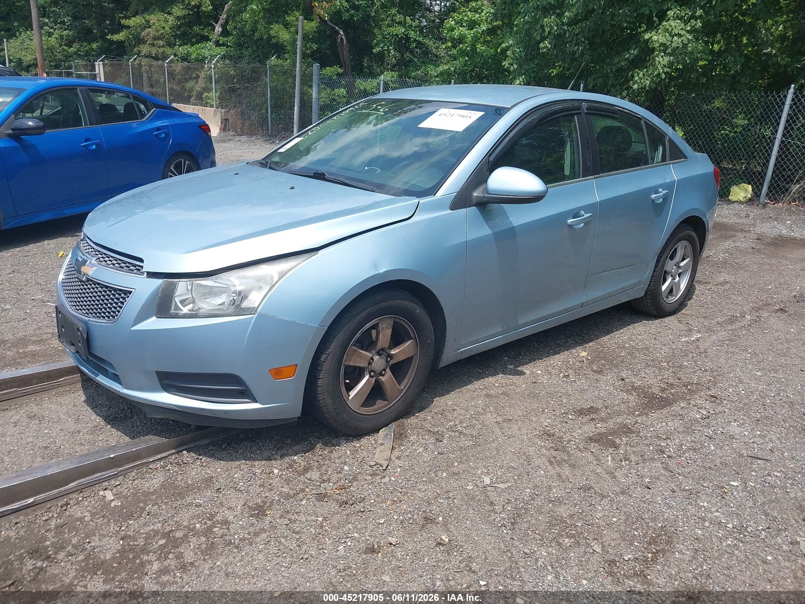 2012 Chevrolet Cruze 1lt Blue vin: 1G1PF5SC7C7298276