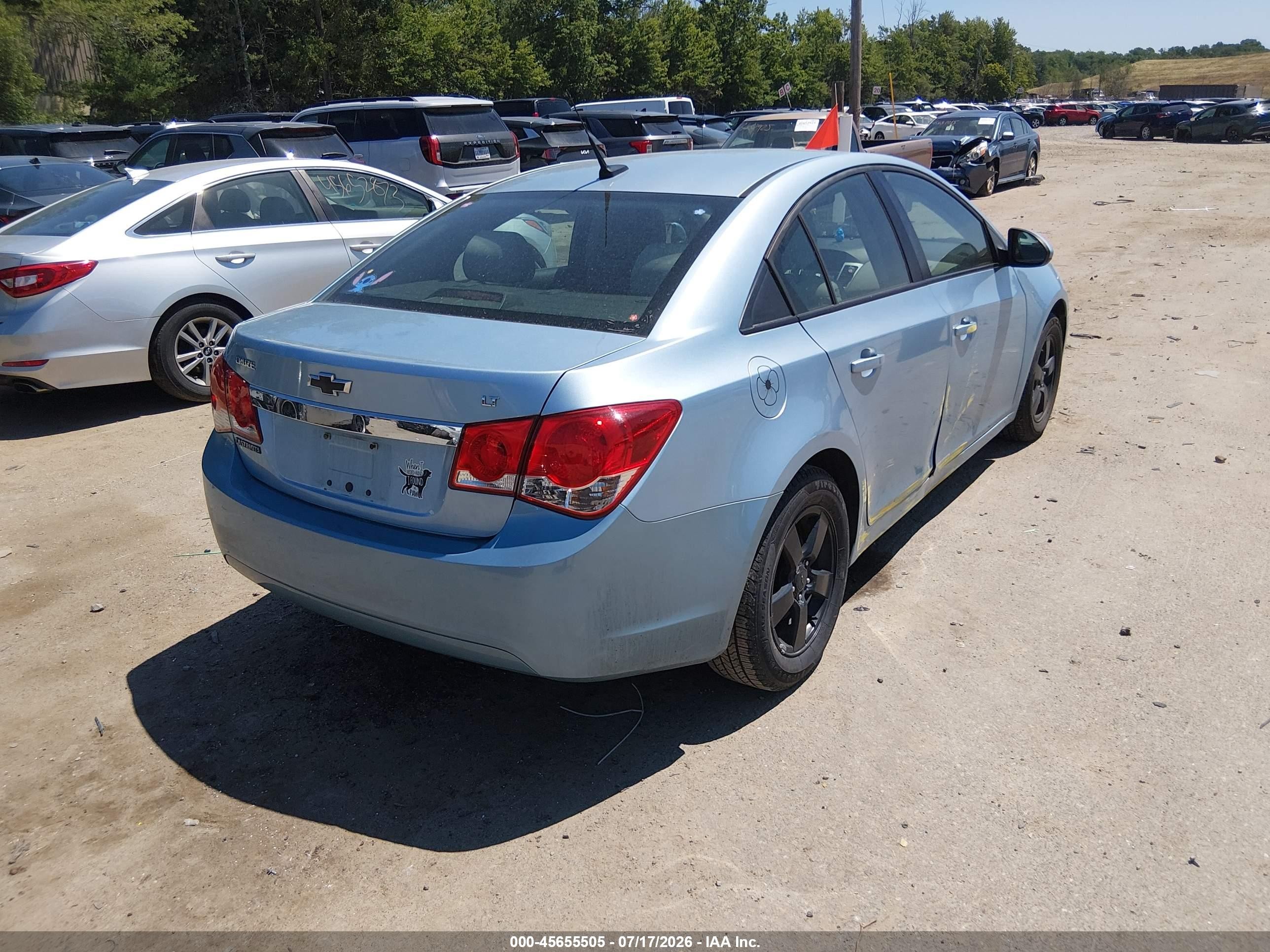 2012 Chevrolet Cruze 1lt Синий vin: 1G1PF5SC7C7317070