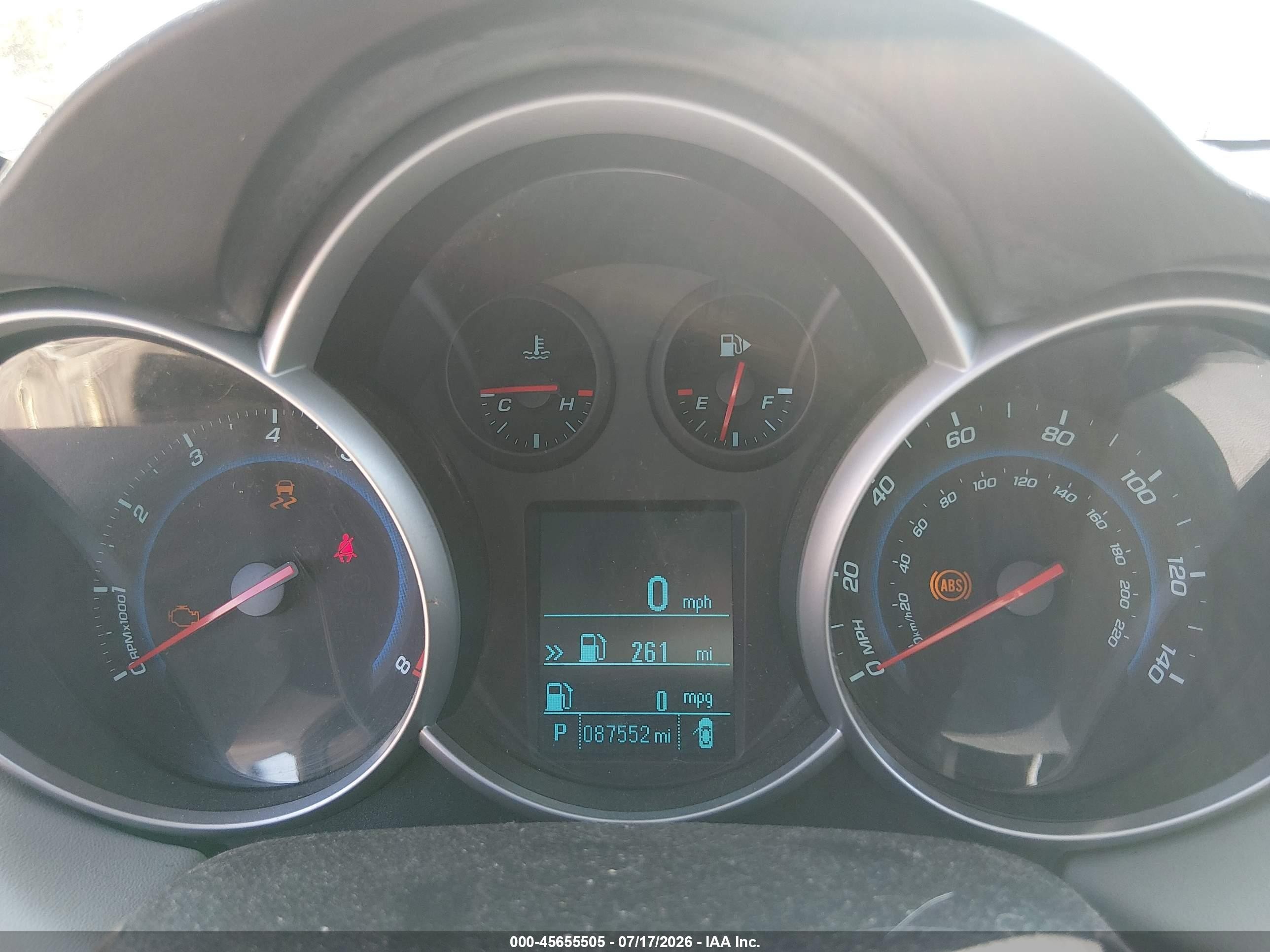 2012 Chevrolet Cruze 1lt Синий vin: 1G1PF5SC7C7317070